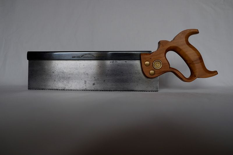 12" Disston D4, Carcase Saw, 10 PPI Cross-cut, Jointed & Sharpened with Blued Back