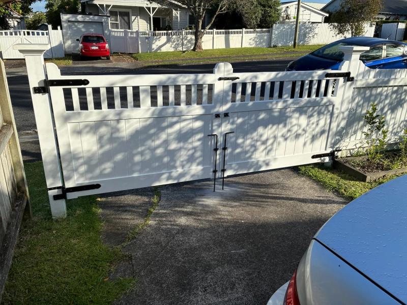 Traditional pinned mortise and tenon gates and a fence to match