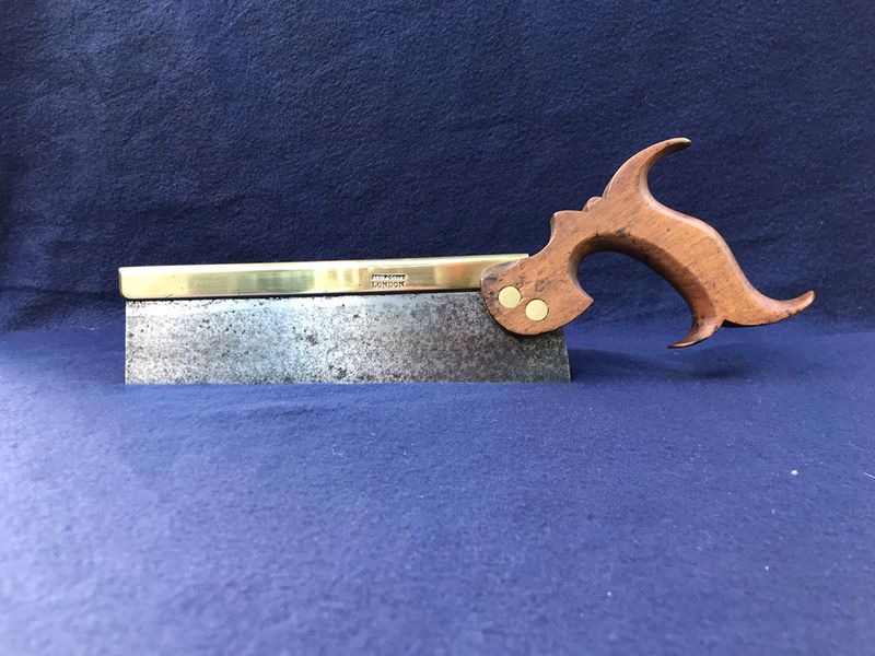 9" Atkin & Sons Dovetail Saw, 18 TPI RIP - Restored and a new tooth line hand cut at 18 teeth per inch with 5 degrees rake
