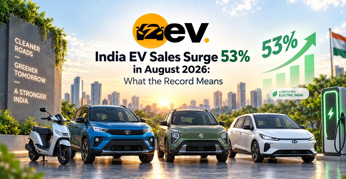 India EV Sales Surge 53% in August 2026: What the Record Means