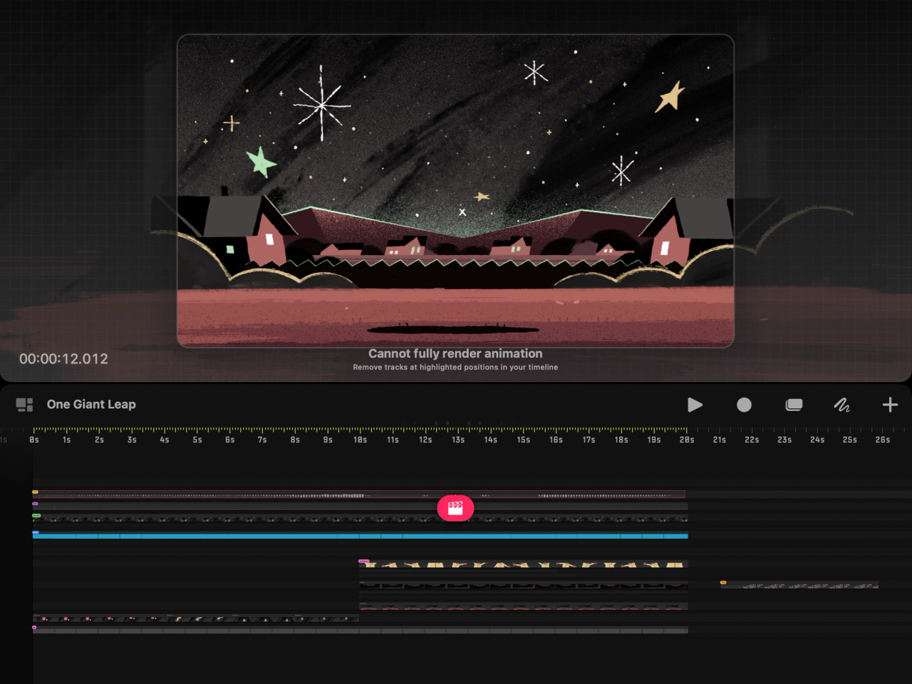 Understanding track render limits — Procreate Dreams Help Center
