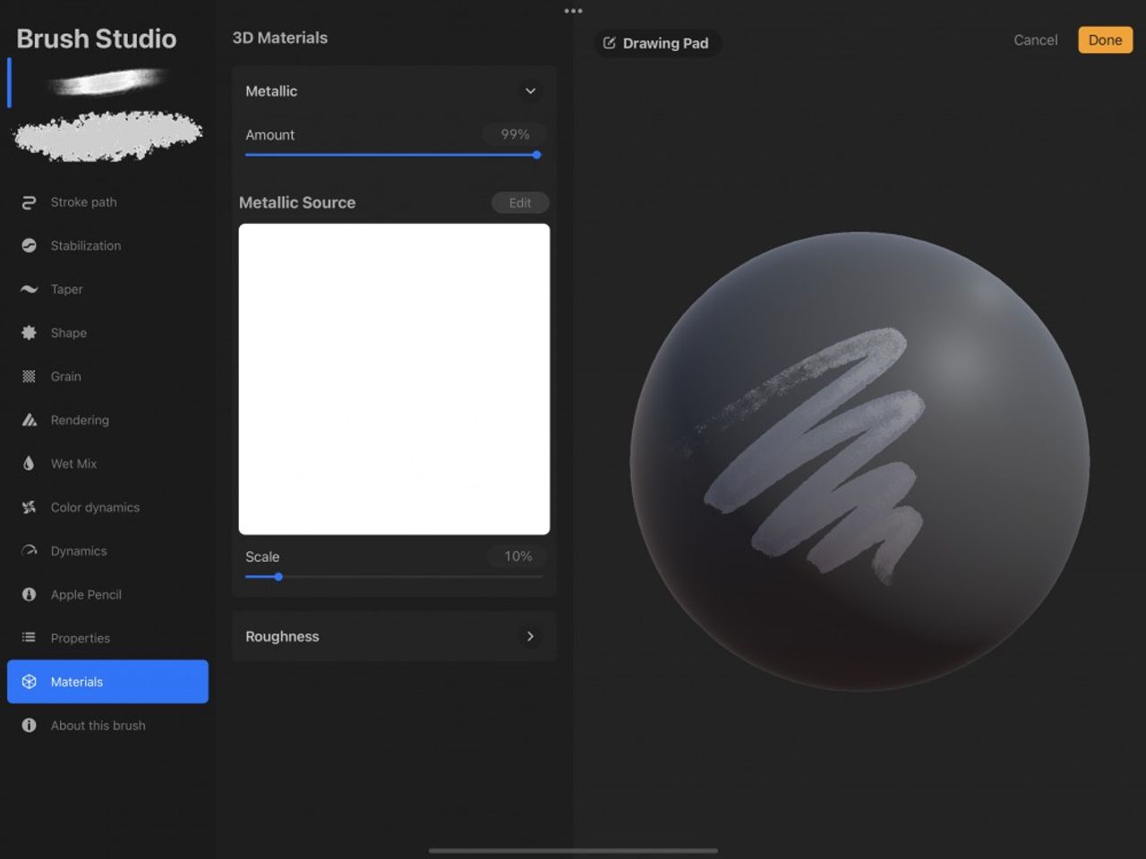 Brush Studio Settings — Procreate Handbook