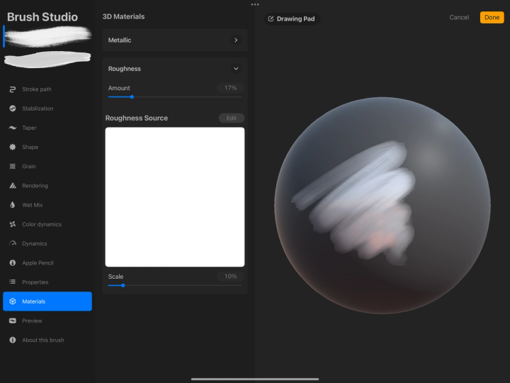 Brush Studio Settings — Procreate Handbook