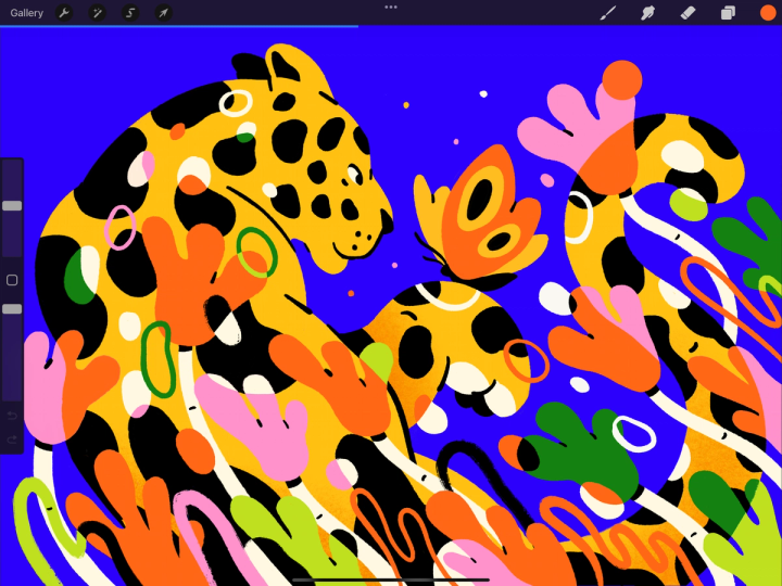 How to fill an area using ColorDrop — Procreate for iPad Help Center