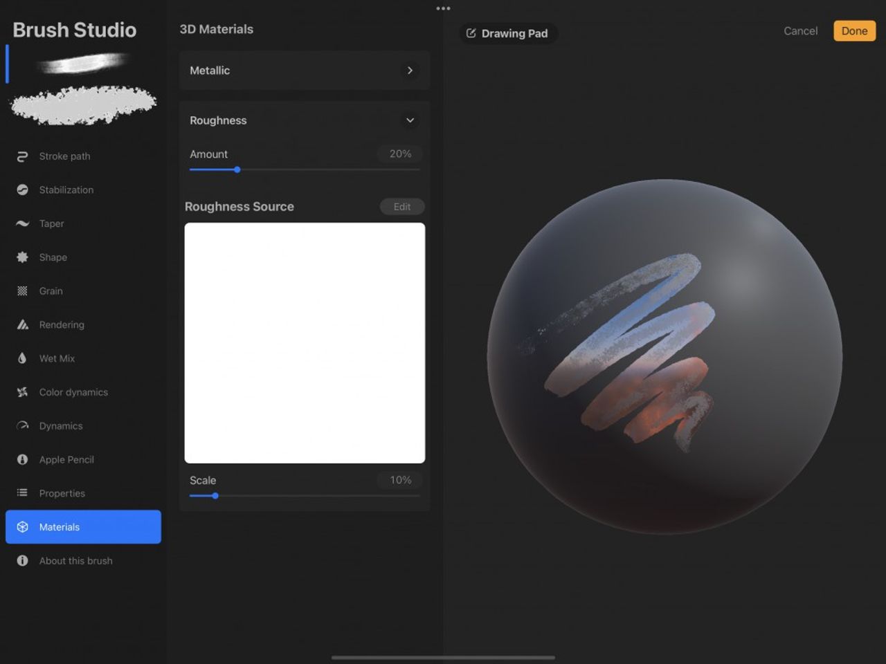 Brush Studio Settings — Procreate Handbook