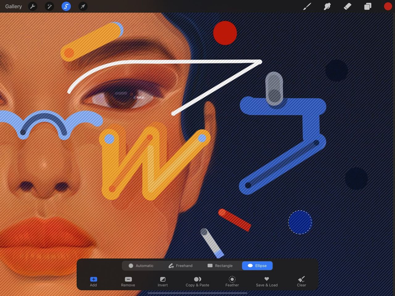 Multiple Ellipses Rectangle and Ellipse — Procreate Handbook