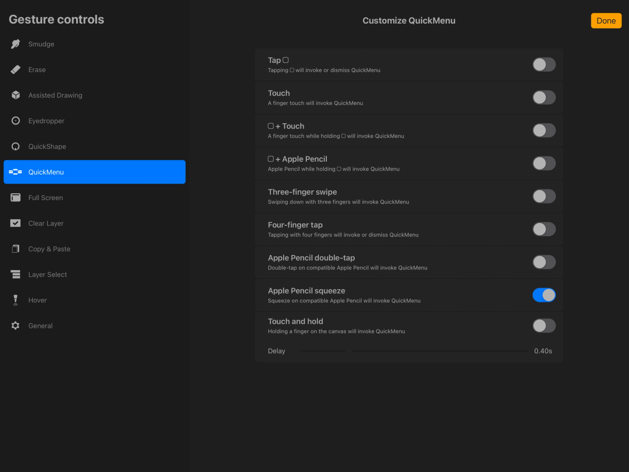 QuickMenu — Procreate Handbook