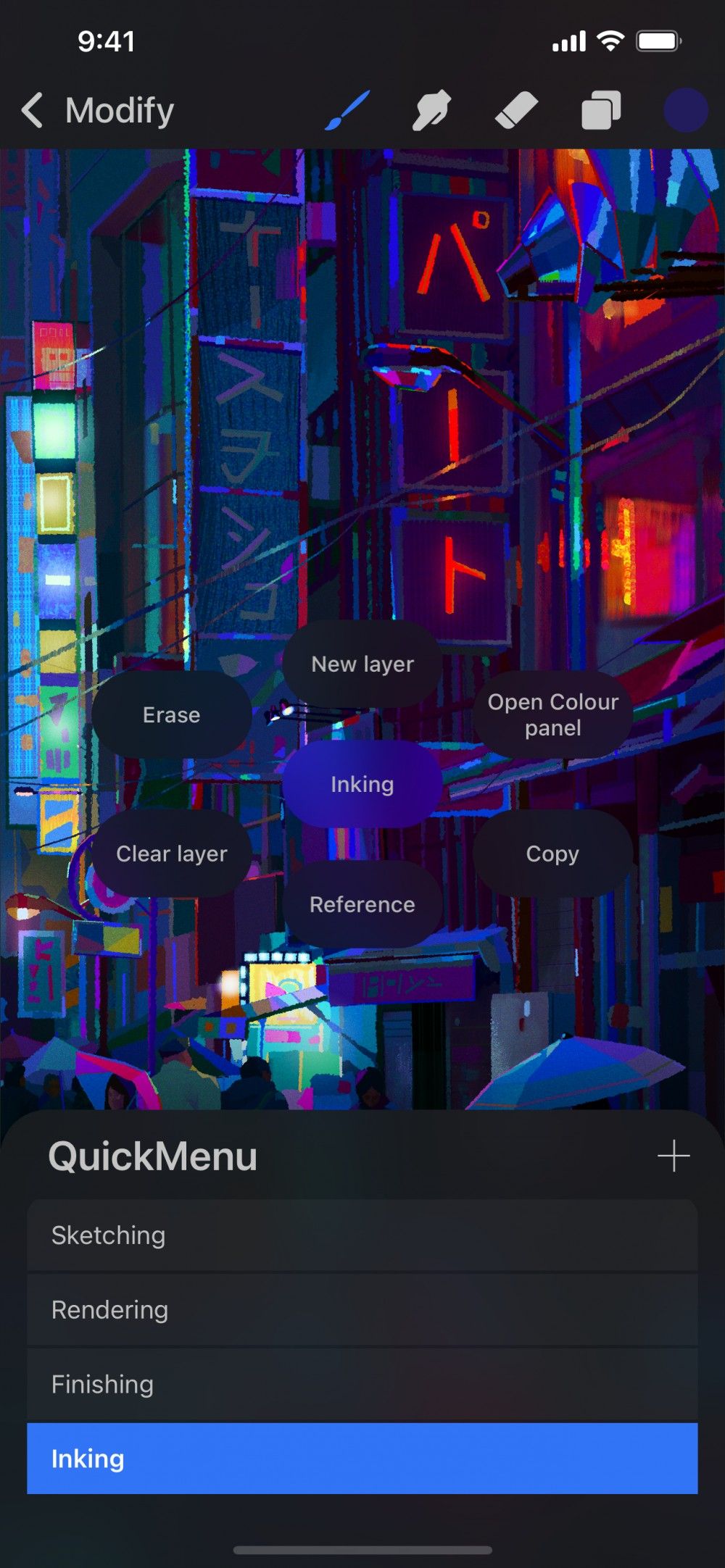 QuickMenu — Procreate Pocket Handbook