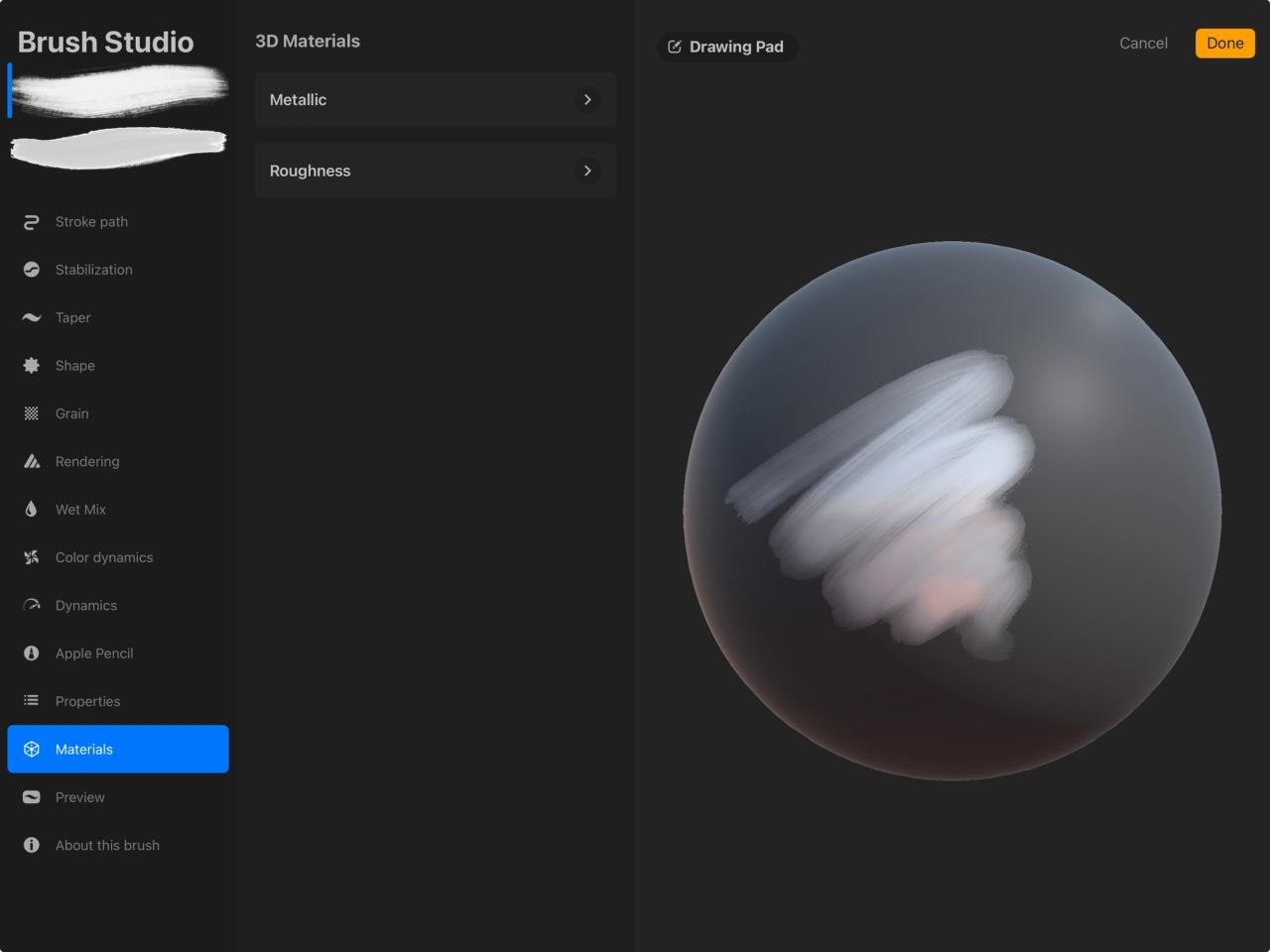 Brush Studio Settings — Procreate Handbook