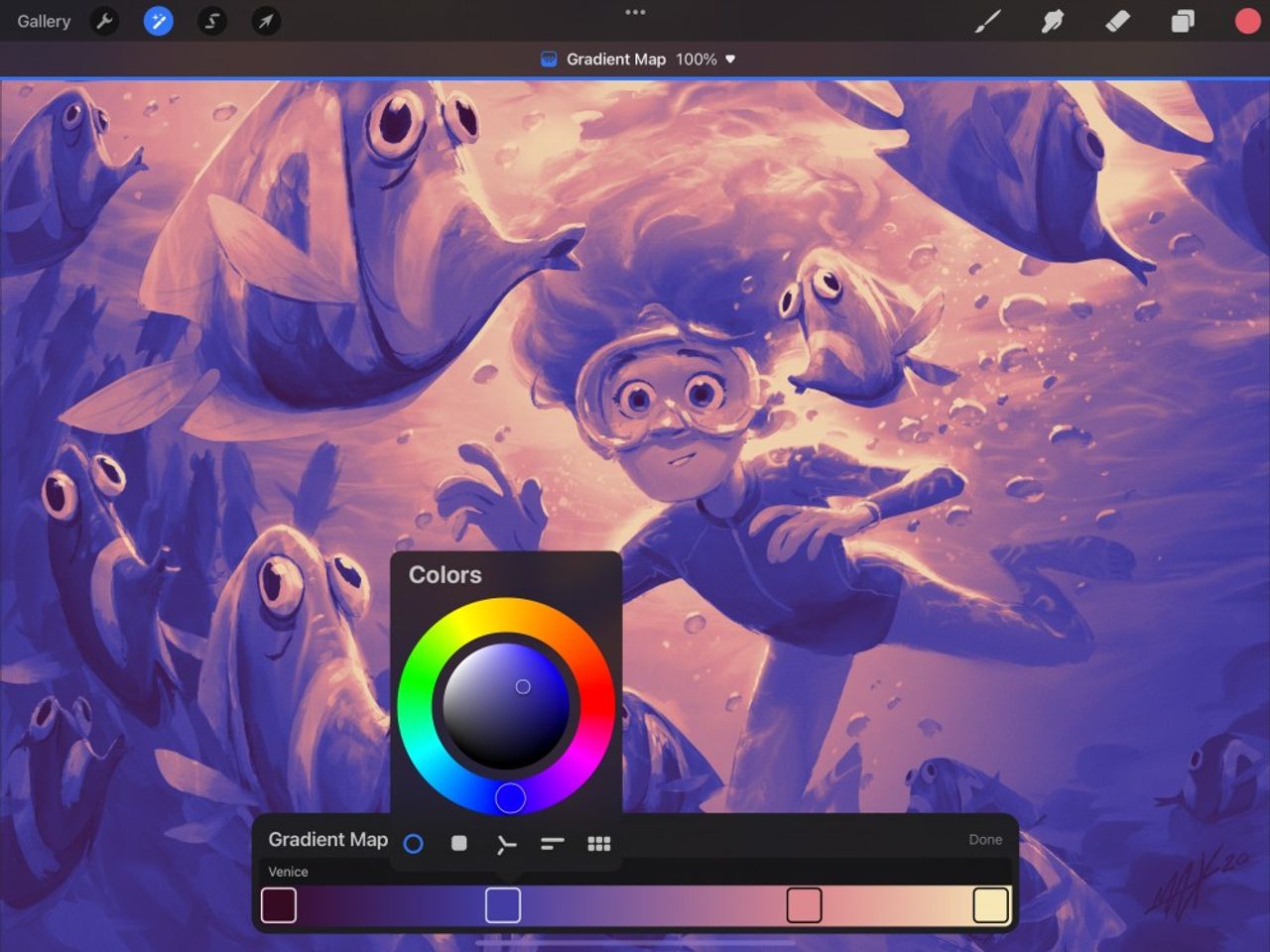 Gradient Map Procreate Color Adjustments — Procreate Handbook