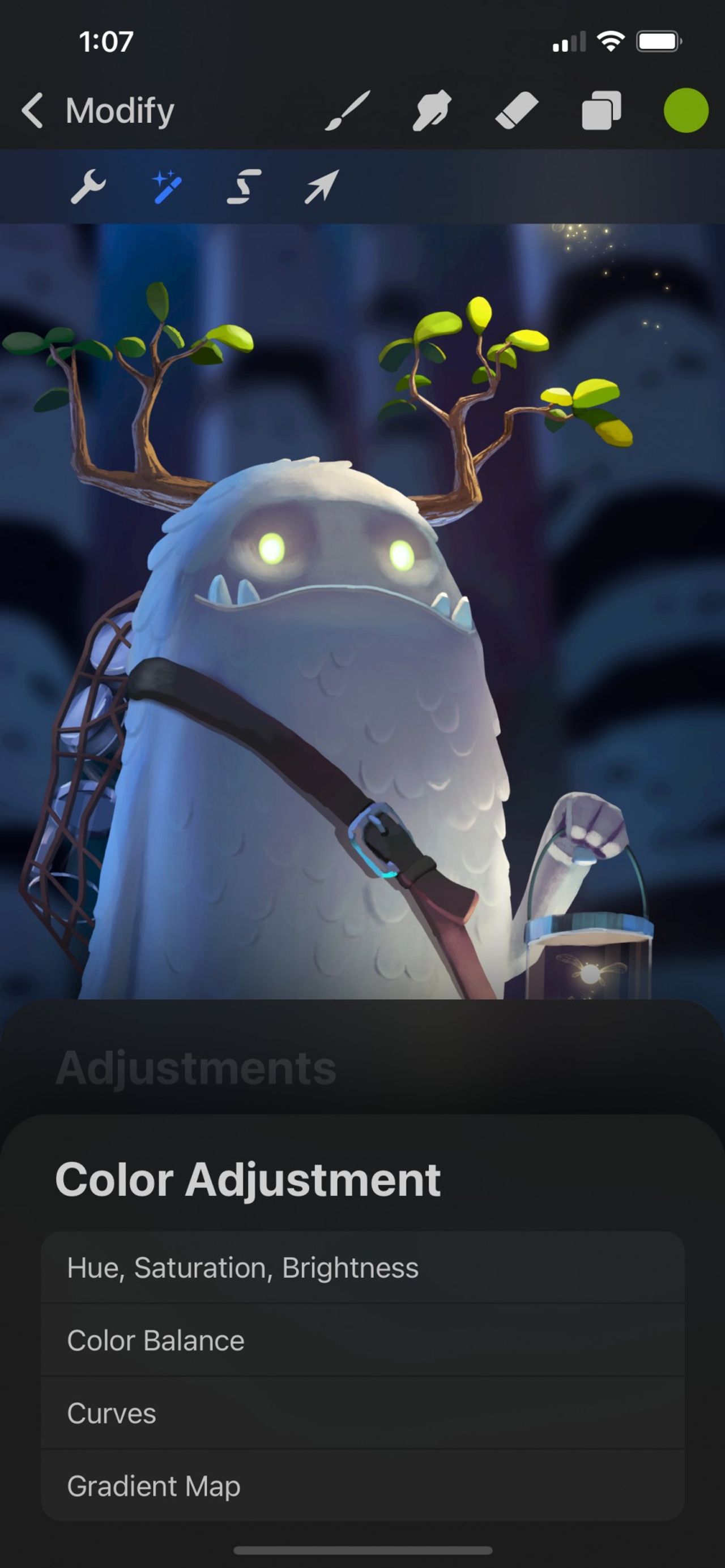 Color Adjustments — Procreate Pocket Handbook