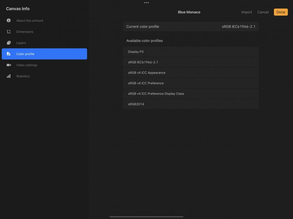 Profiles — Procreate Handbook