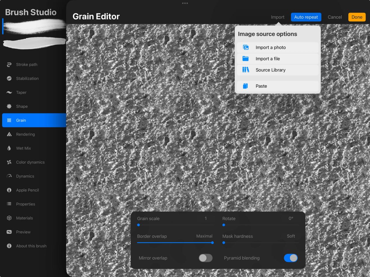 Brush Studio Settings — Procreate Handbook