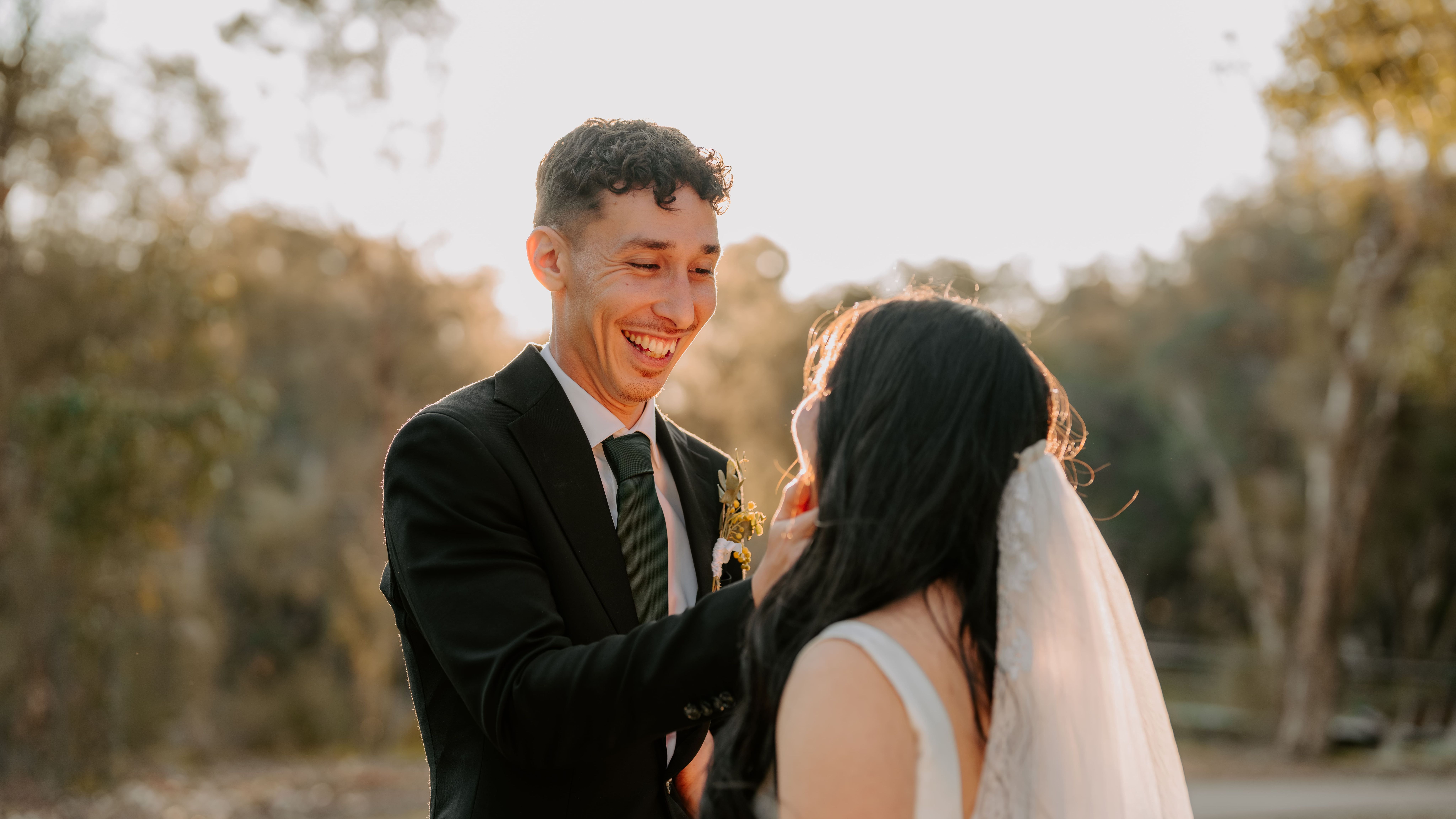 Authentic wedding photo