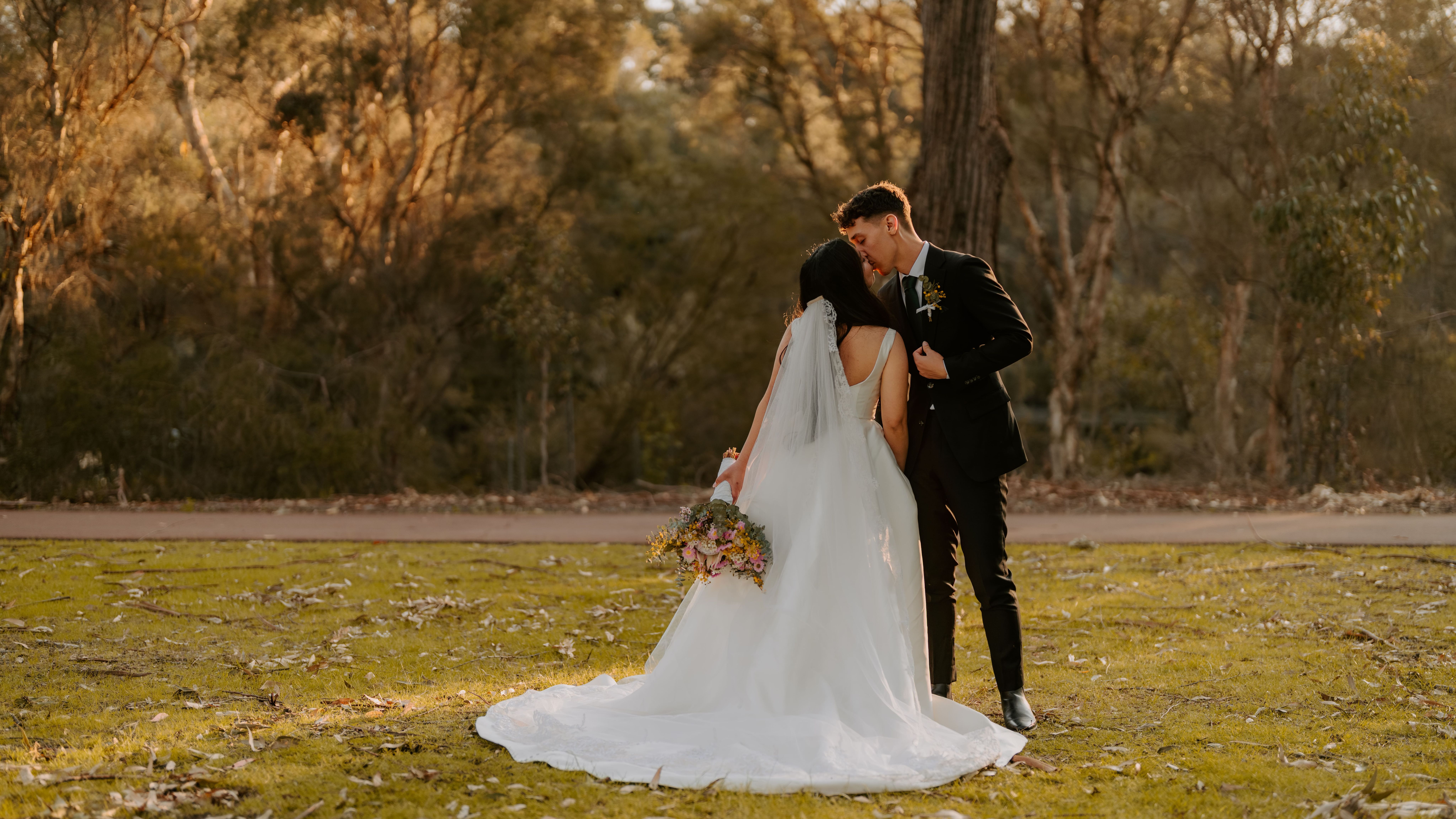 Candid wedding shot