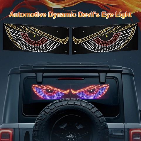 USB Animated Demon Eyes Screen Led Matrix Panel Led Display for Truck Windshield Devil Eyes Lights for Car Truck Off-road SUV