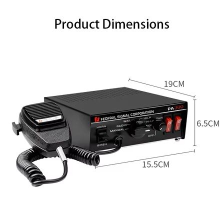 PA300 200W Tweeter Speaker Car Siren System Emergency Vehicle Ambulance Firefighter Siren Amplifier for Ambulancia