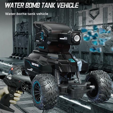 2.4G Electric Remote Control Racing Toy for Kids Off-Road Vehicle Water Bomb Launching Climbing Feature Hobby for Boys