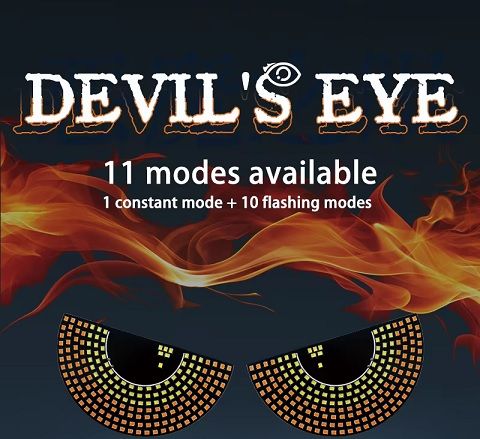 Arrival 2Pcs Devil's Eye LED Car Lights Windows Decoration Led Screen Panels Display Devil Eyes for Car SUV Truck