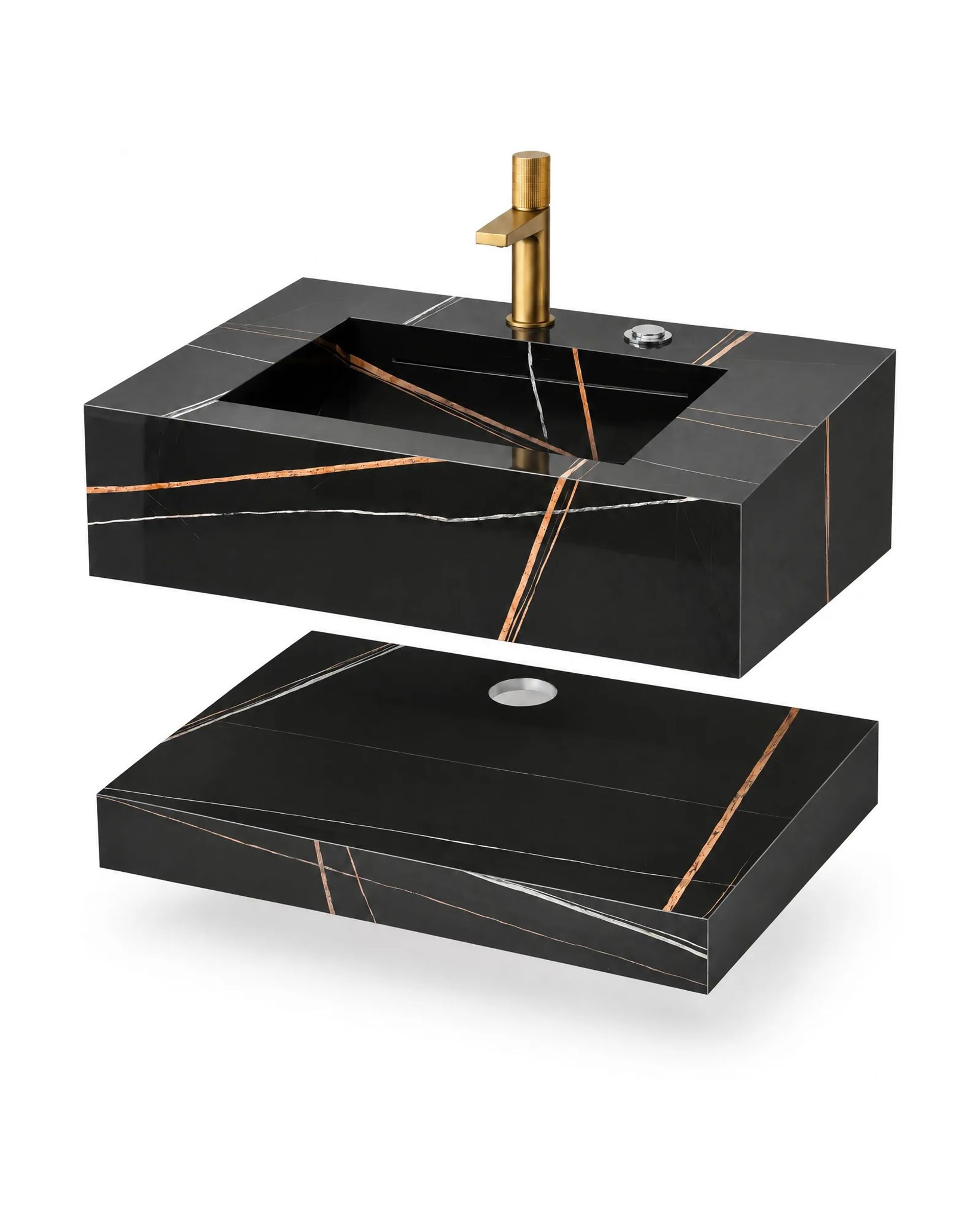 Mueble RACKHD-60-NM Nero Marquina pulido, vista 3/4