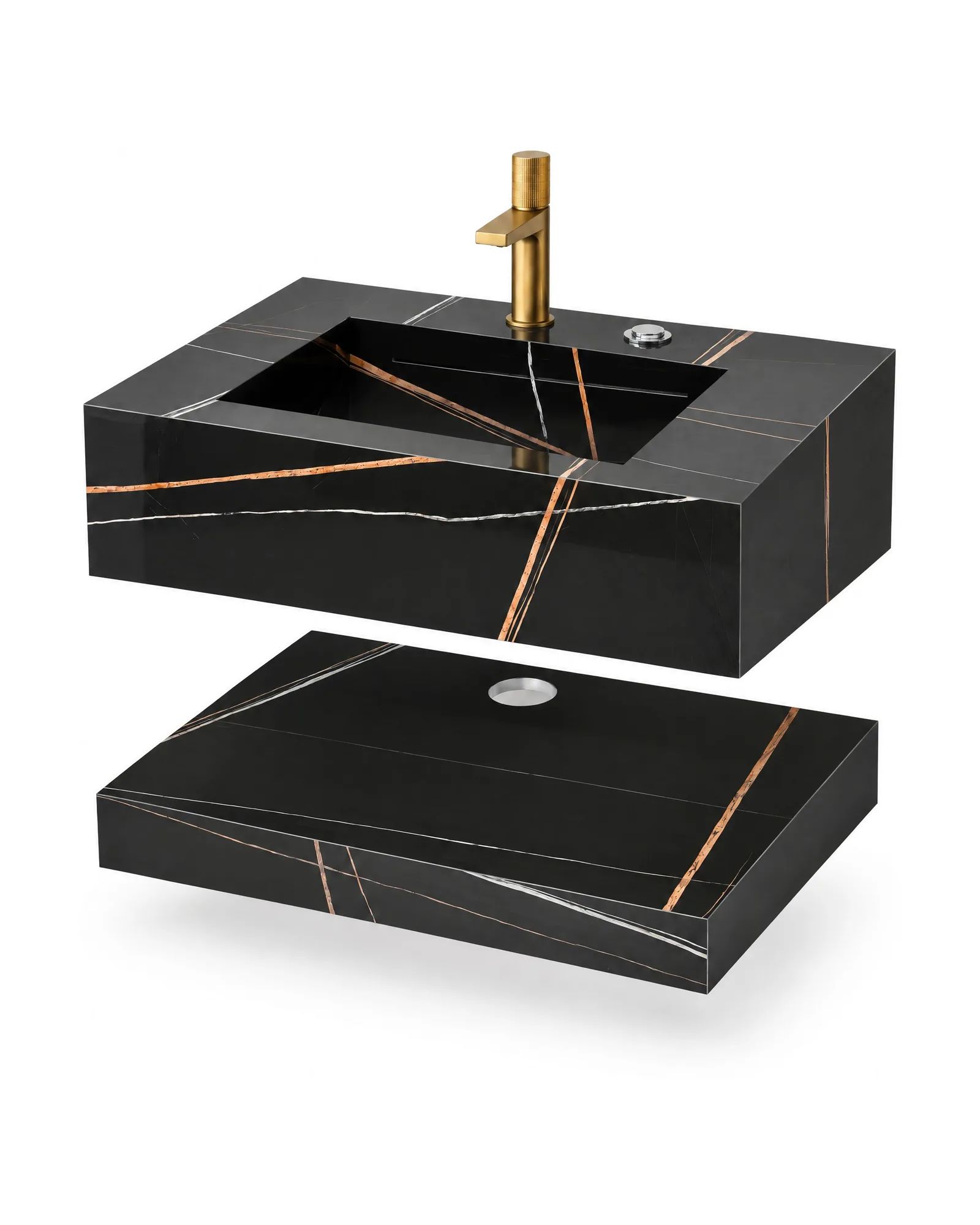 Mueble RACKHD-60-NM Nero Marquina pulido, vista 3/4