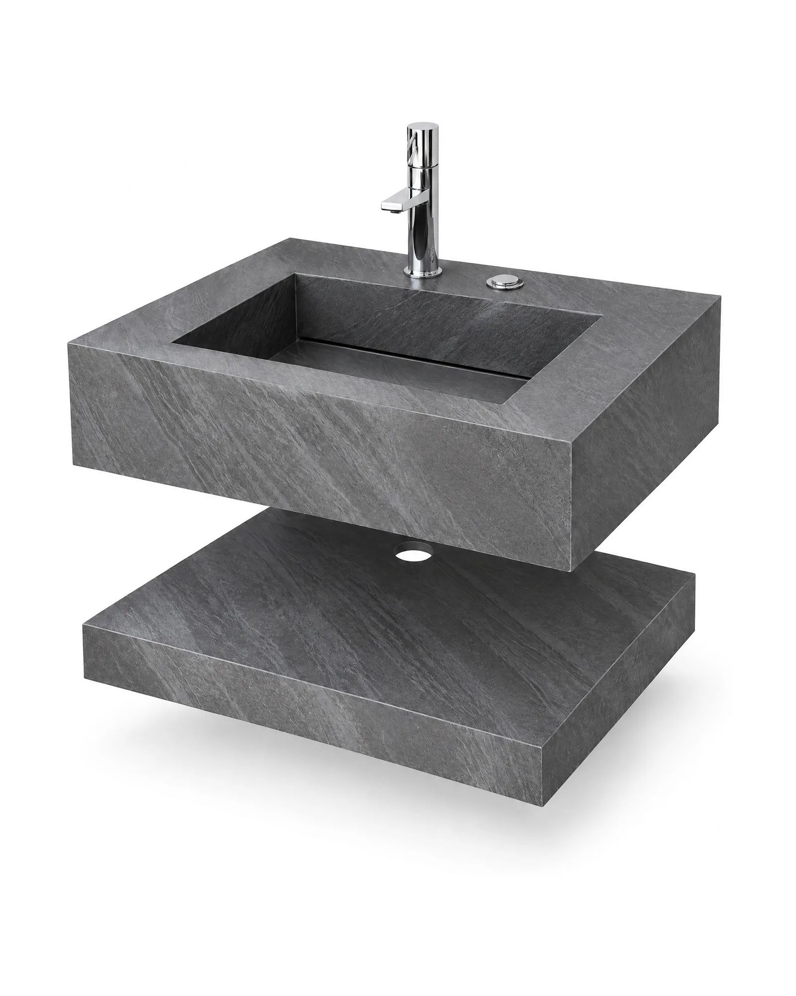 Mueble RACKHD-60-DG Dark Grey Rock satinado, vista 3/4