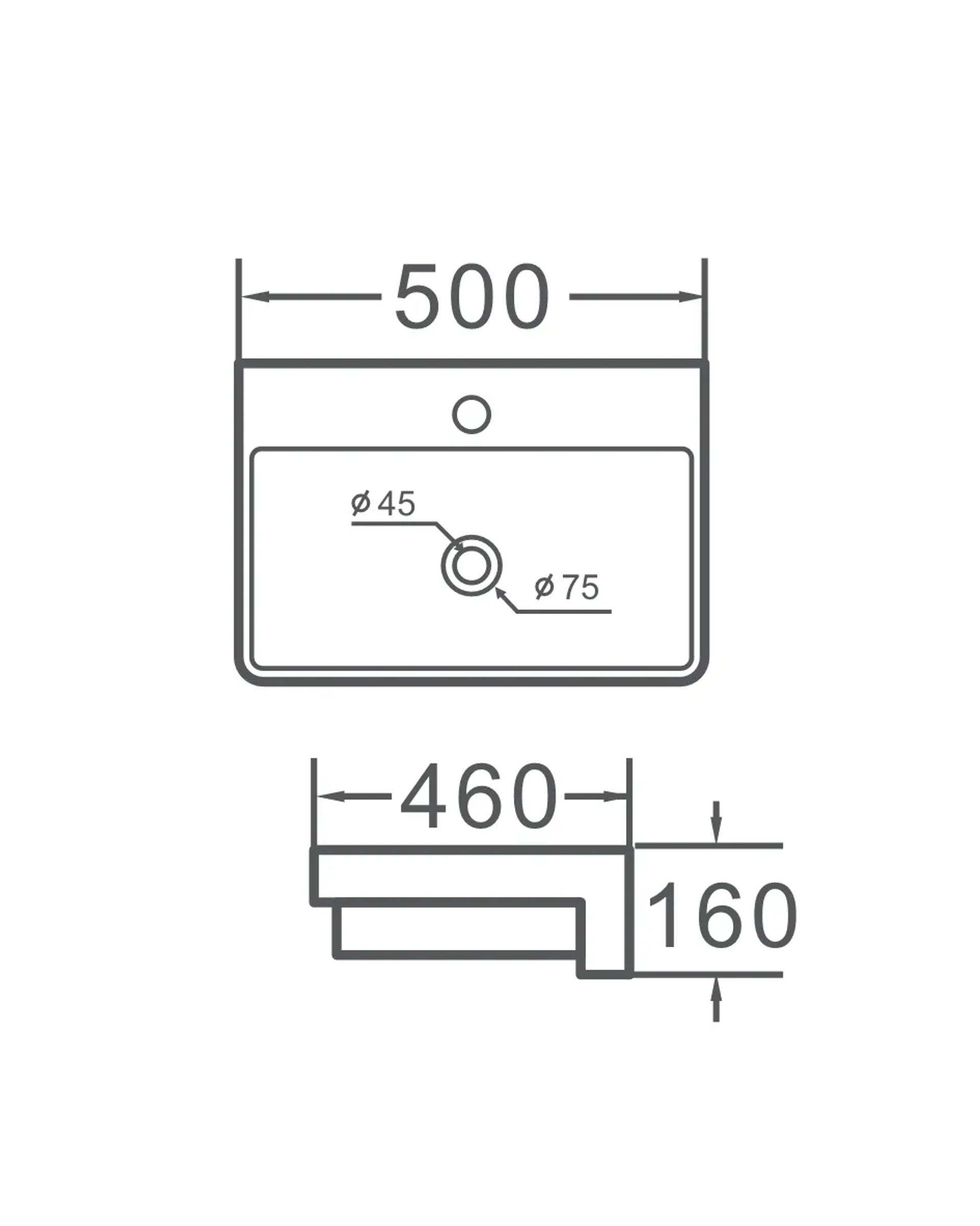 Plano cotado BAB50