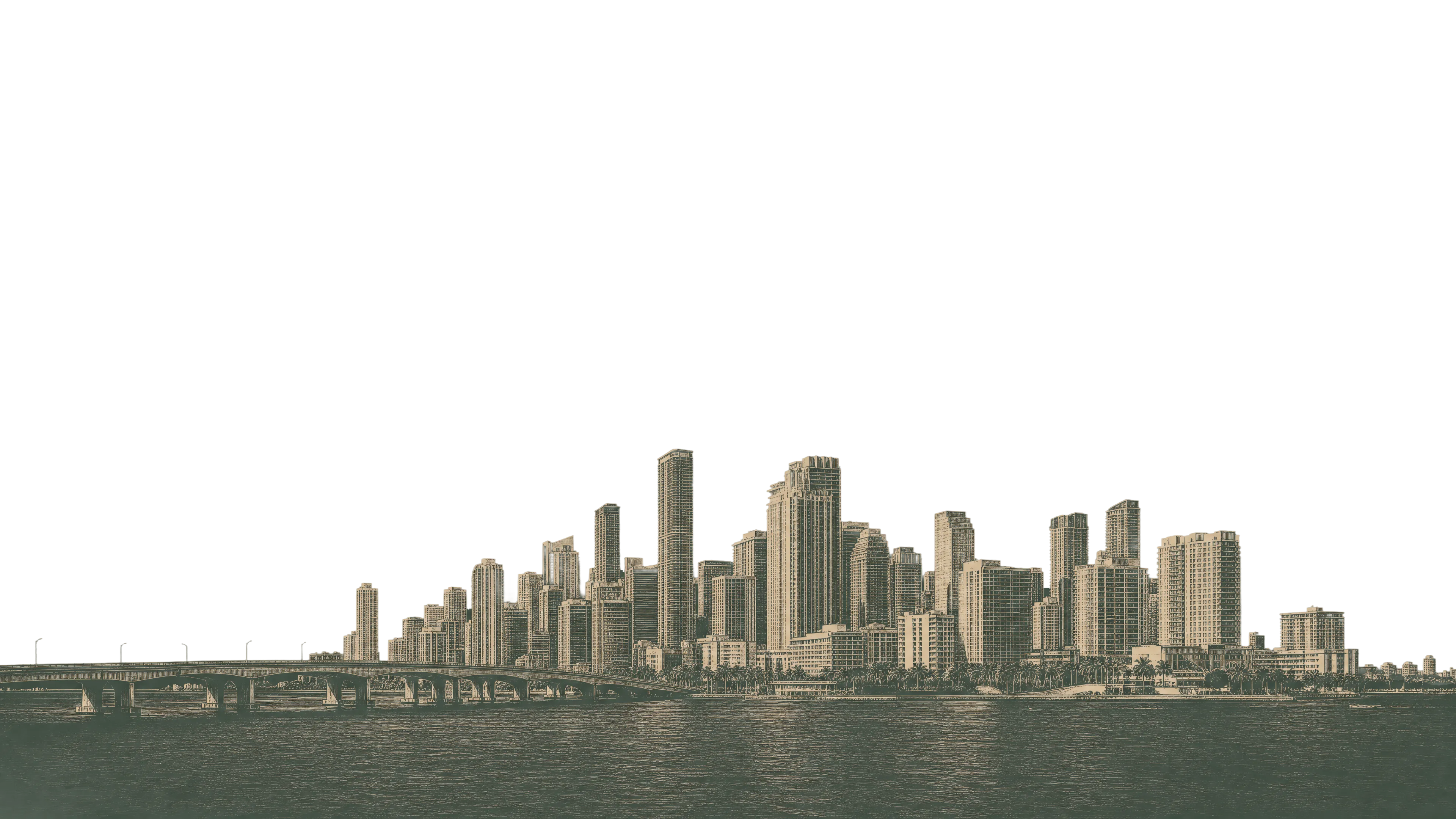Artistic imagination of downtown Miami