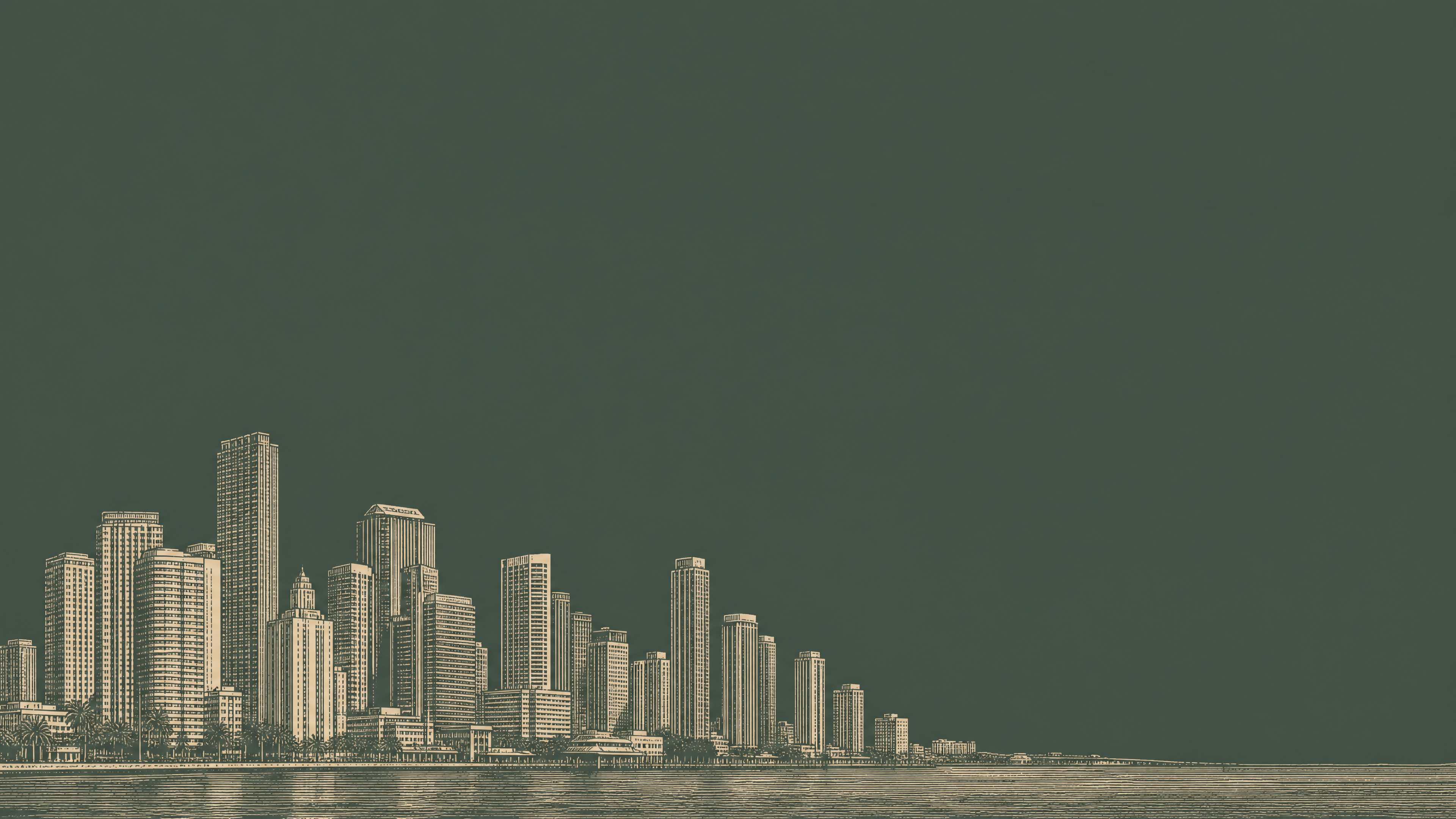 Artistic imagination of downtown Miami