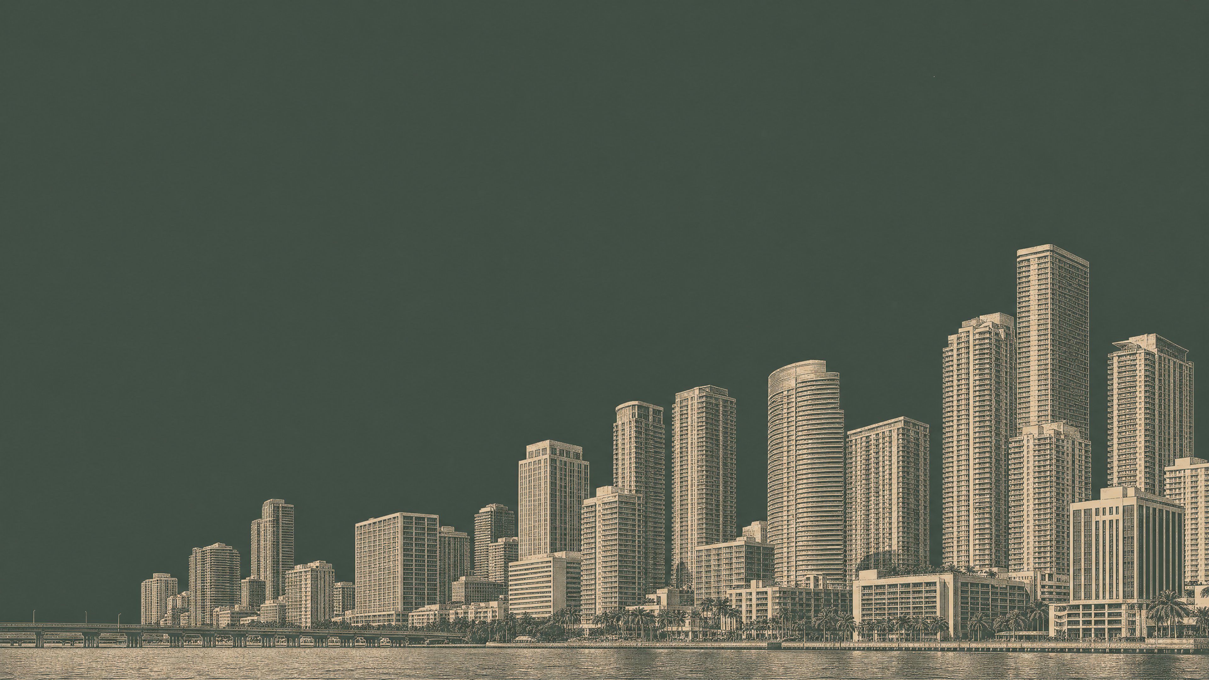 Artistic imagination of downtown Miami