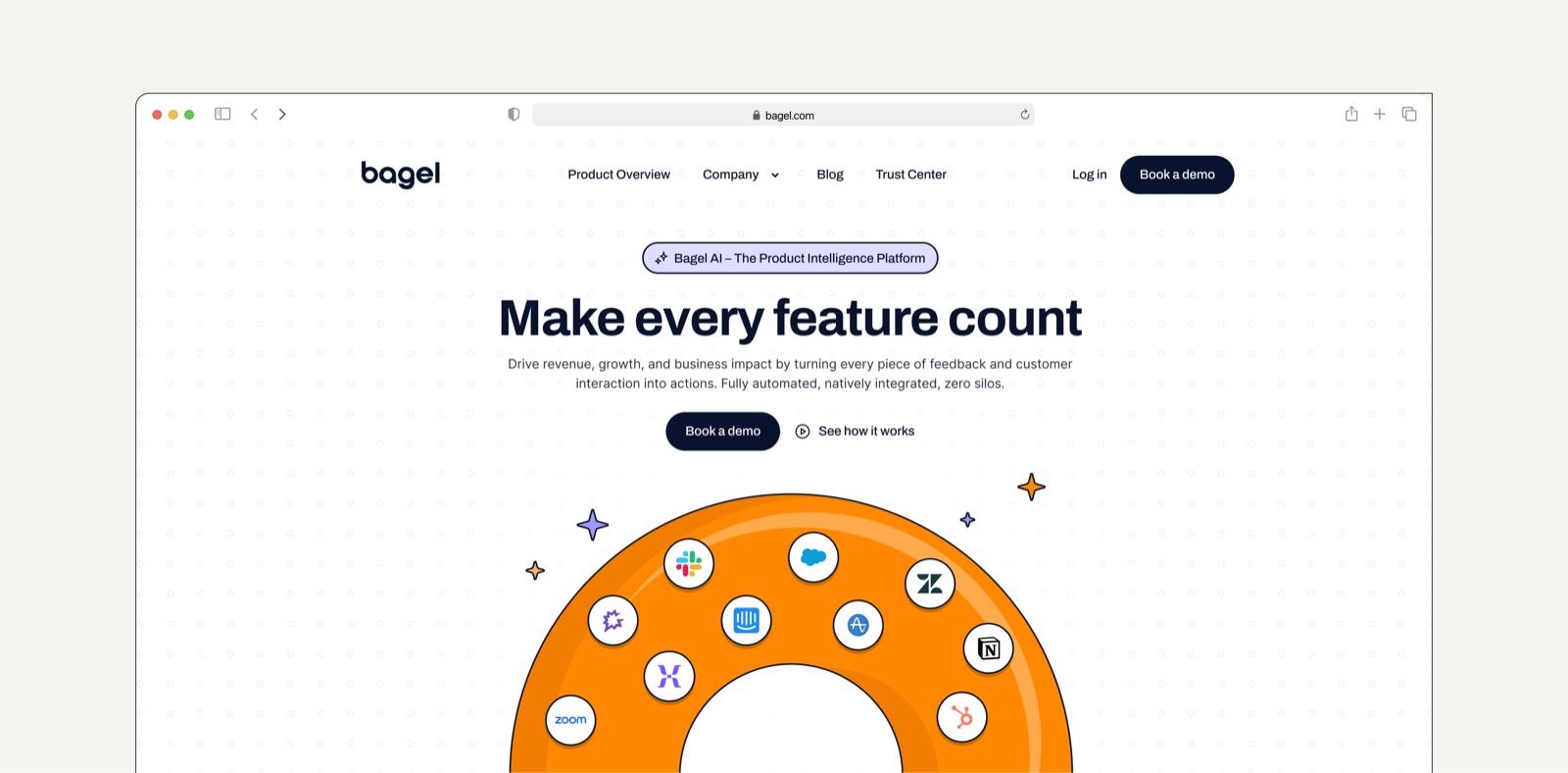 Bagel AI launch design by Habitat