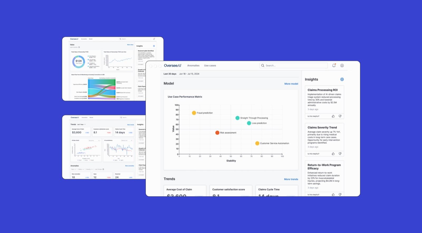 Oversee.ai insurance platform designed by UX studio
