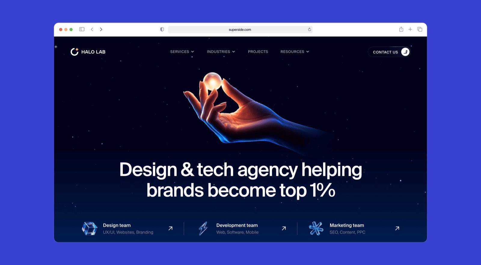 Halo Lab SaaS website design agency