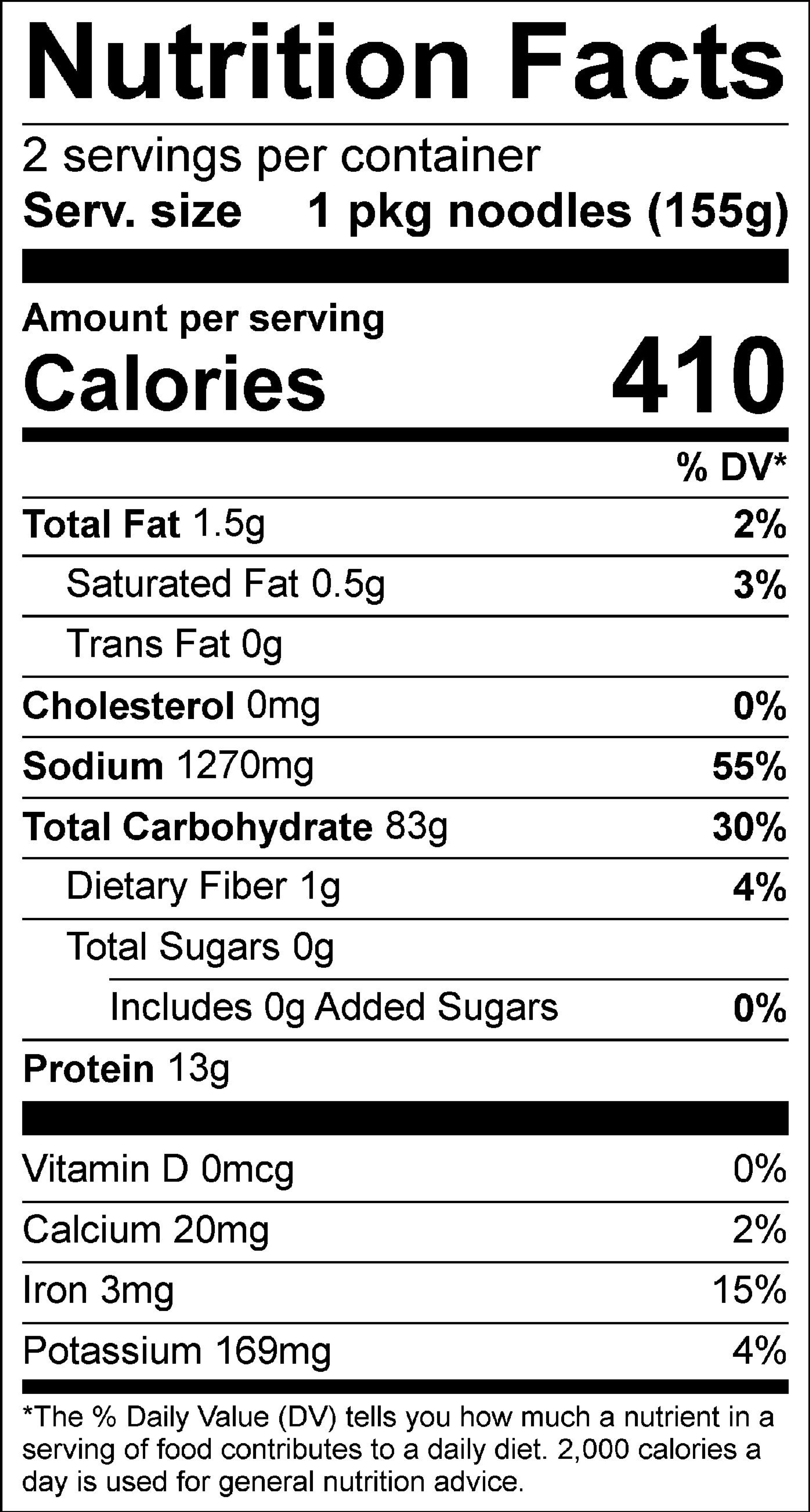 Nutrition Facts for the Temomi Kaedama #18