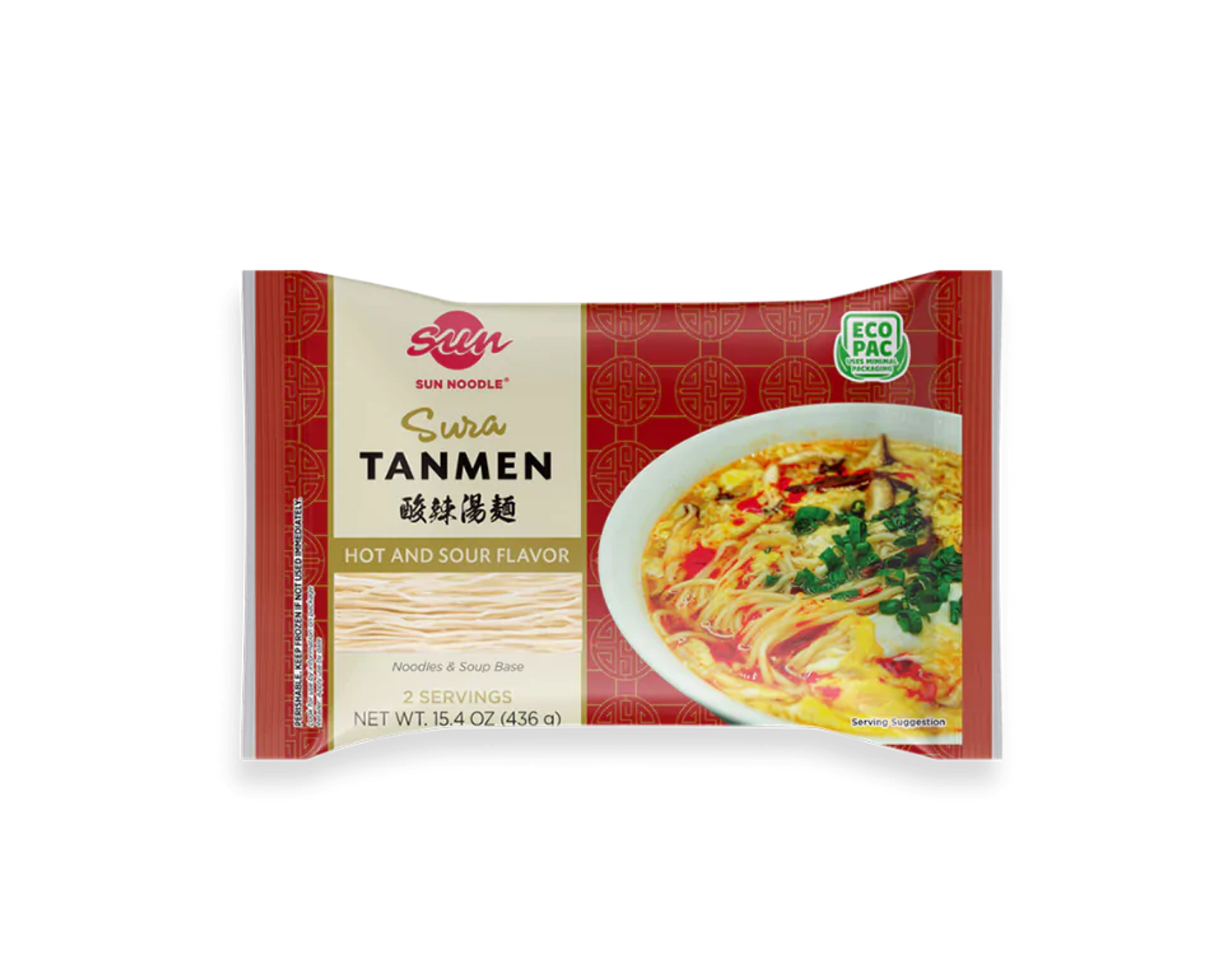 Front view of the Sura tanmen product on a transparent background