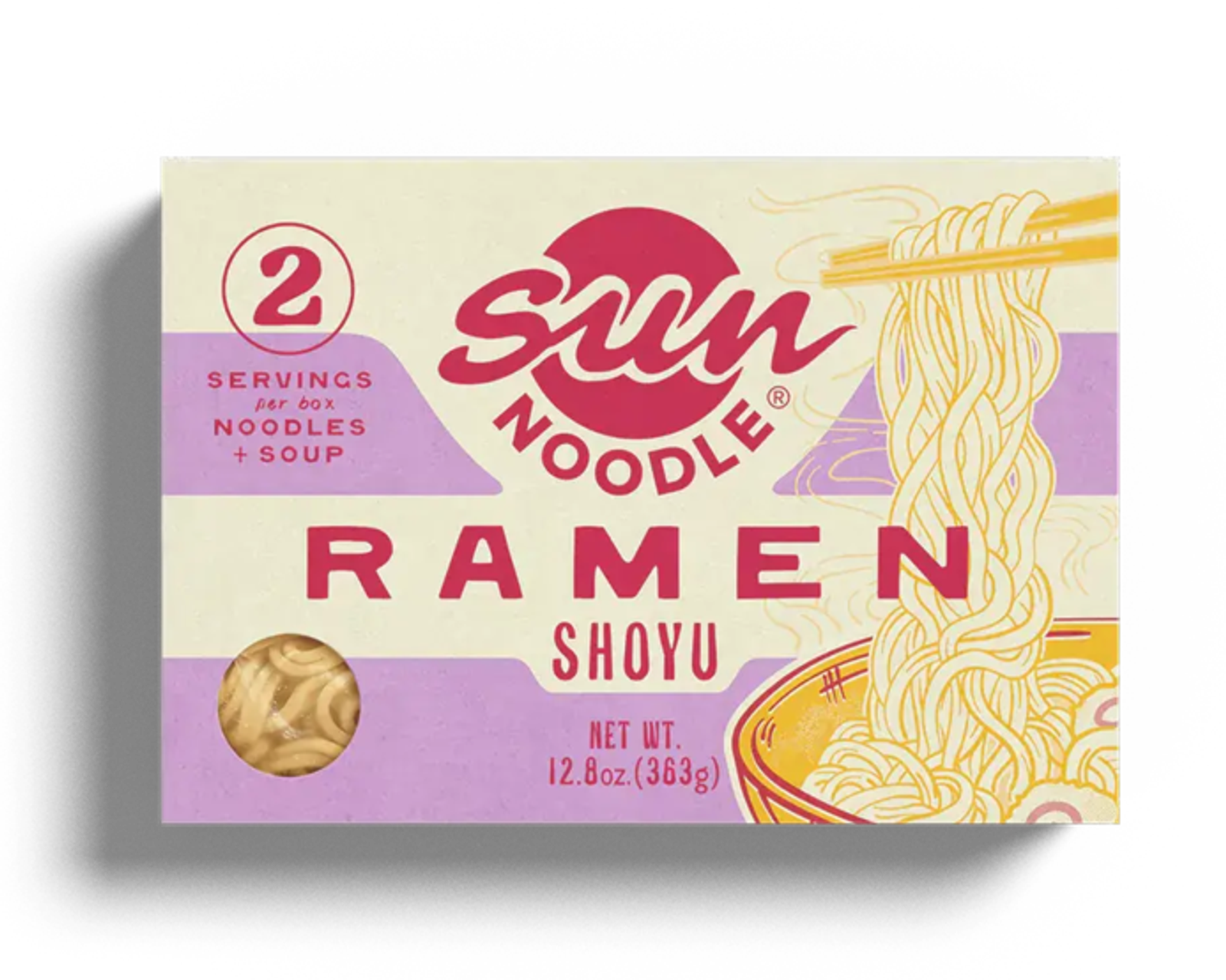 Front view of the Shoyu ramen product on a transparent background