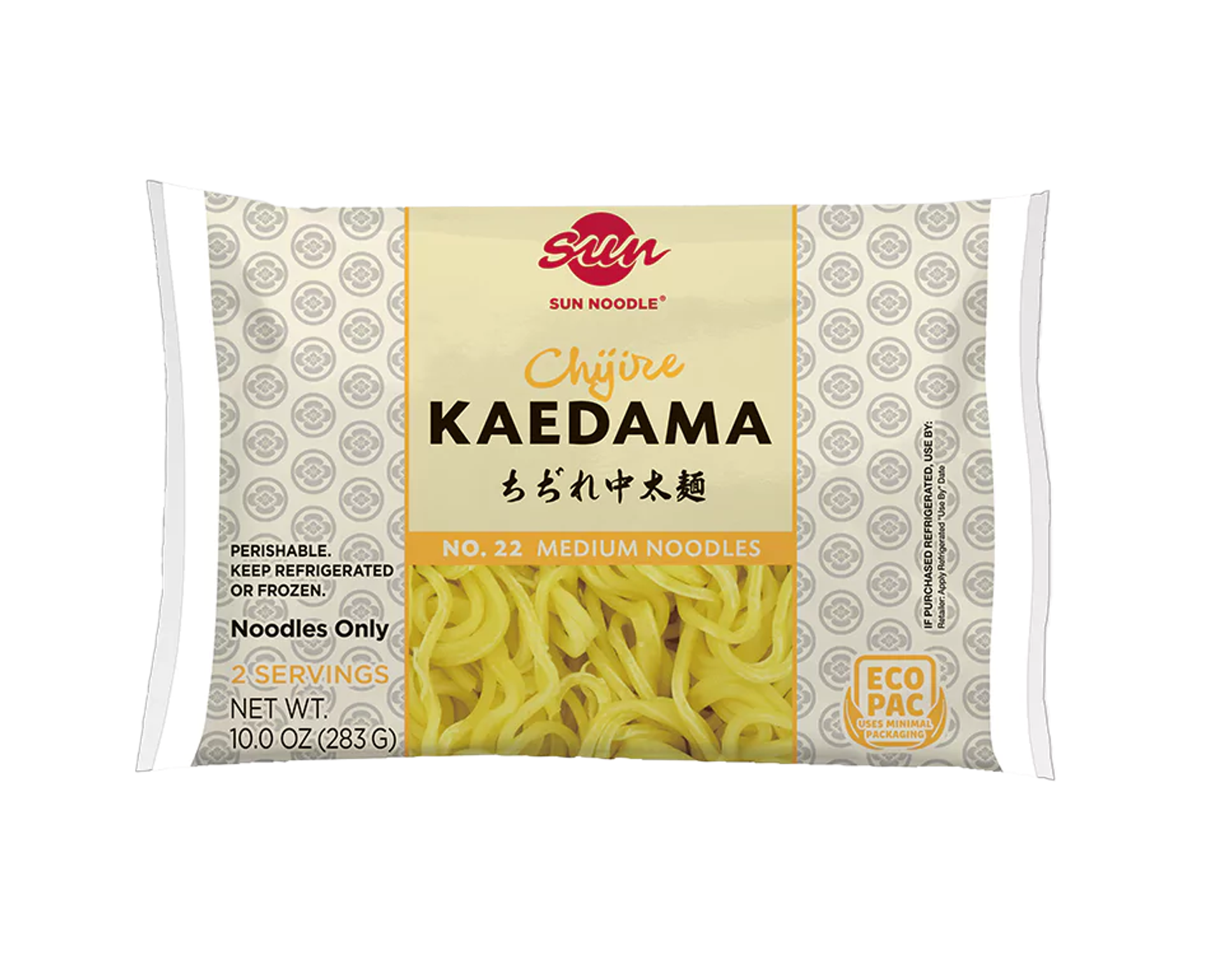 Front view of the Kaedama 18 ramen product on a transparent background