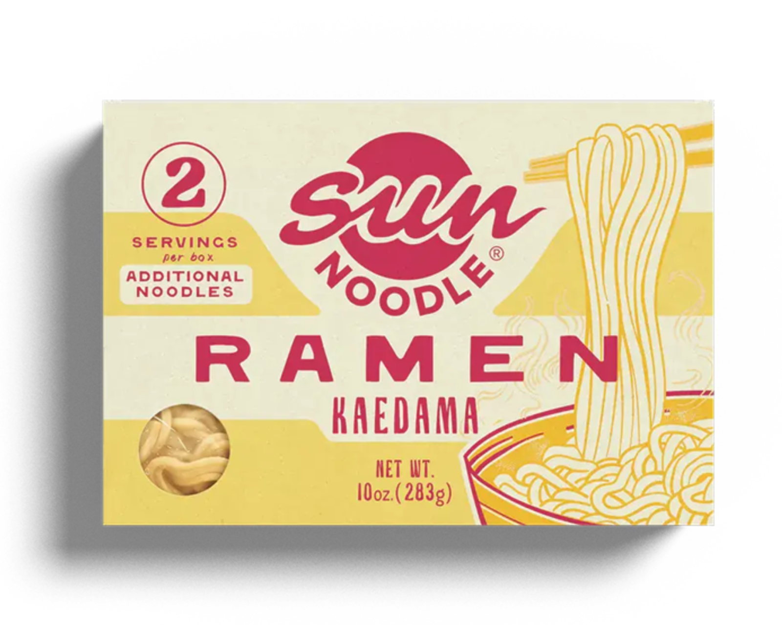 Front view of the Kaedama ramen product on a transparent background