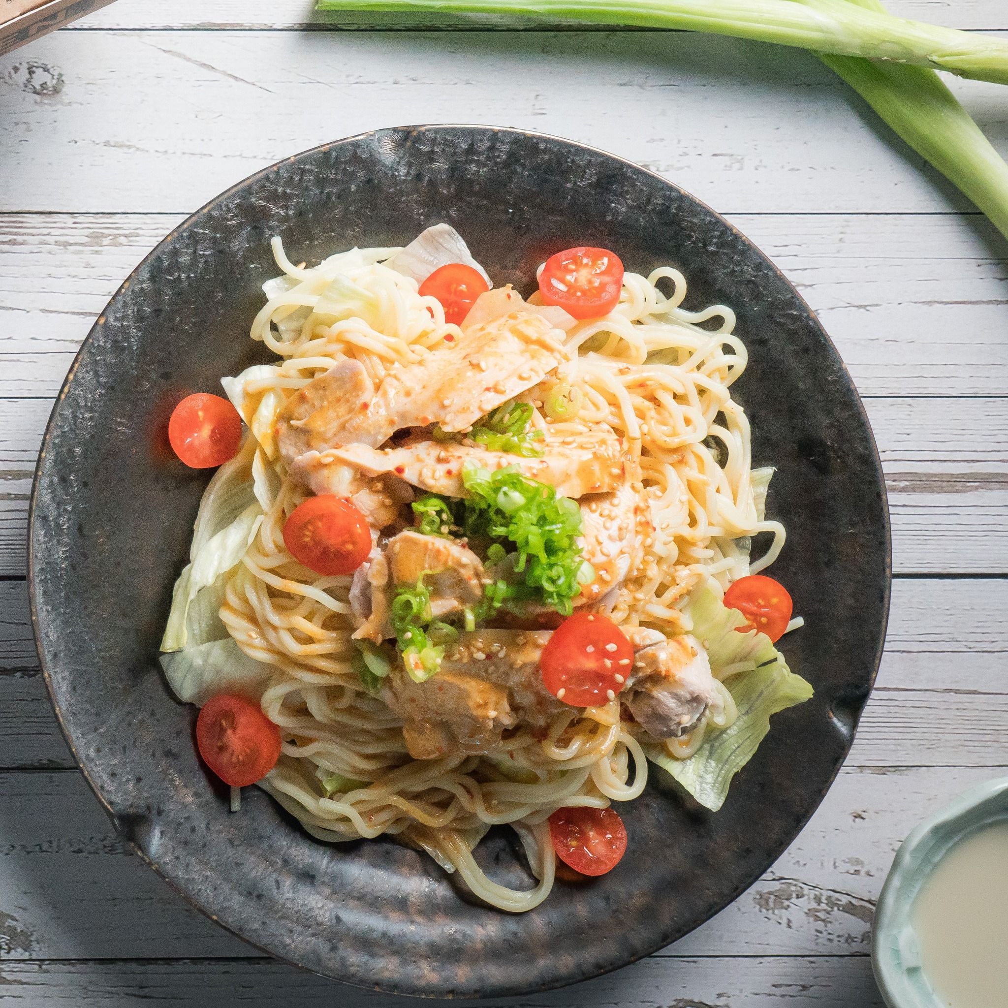 top view of Spicy Sesame Hiyashi Chuka