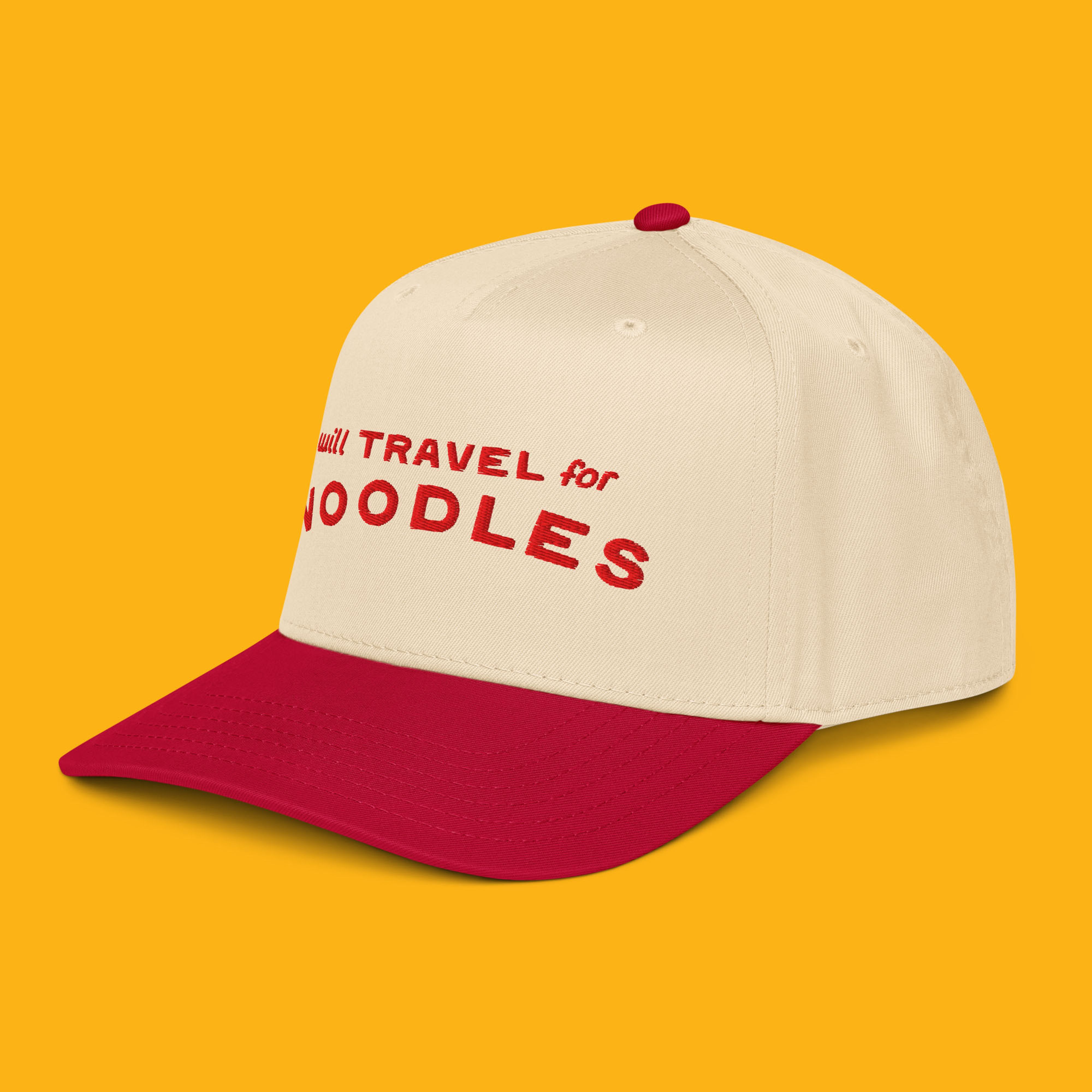 "Will Travel For Noodles" Cap