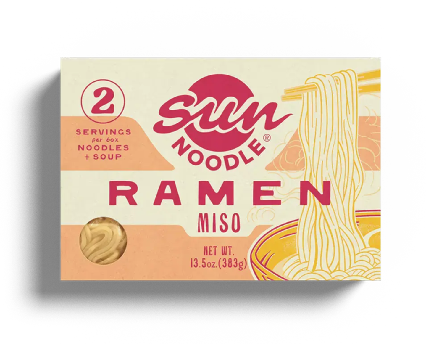 Front view of the Miso ramen product on a transparent background