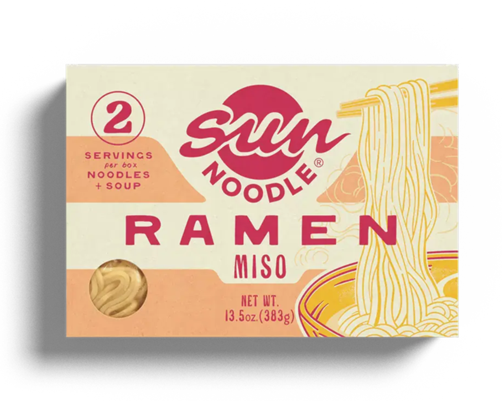 Front view of the Miso ramen product on a transparent background