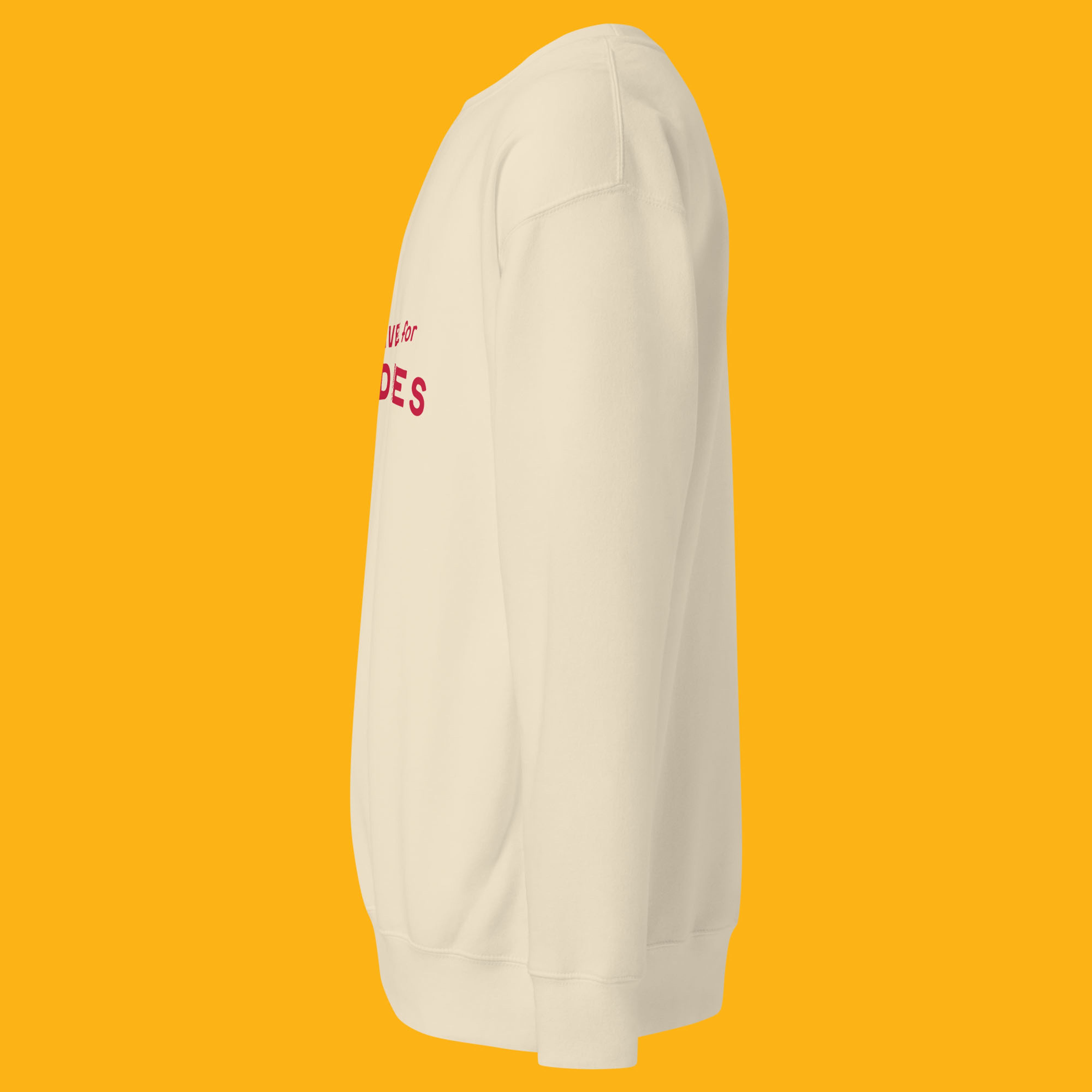 "Will Travel For Noodles" Beige Sweatshirt