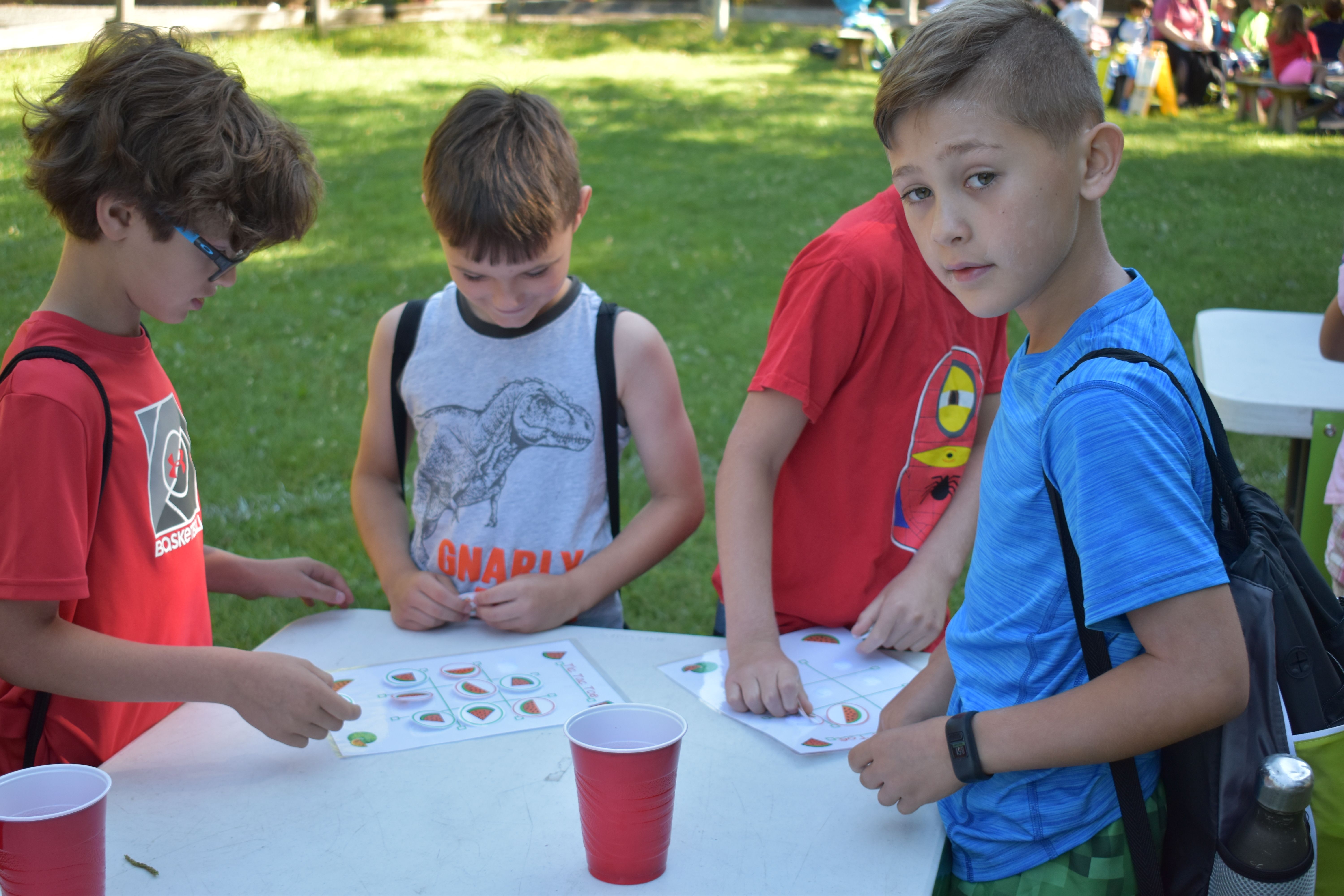 campers doing an activity at Rambling Pines Day Camp