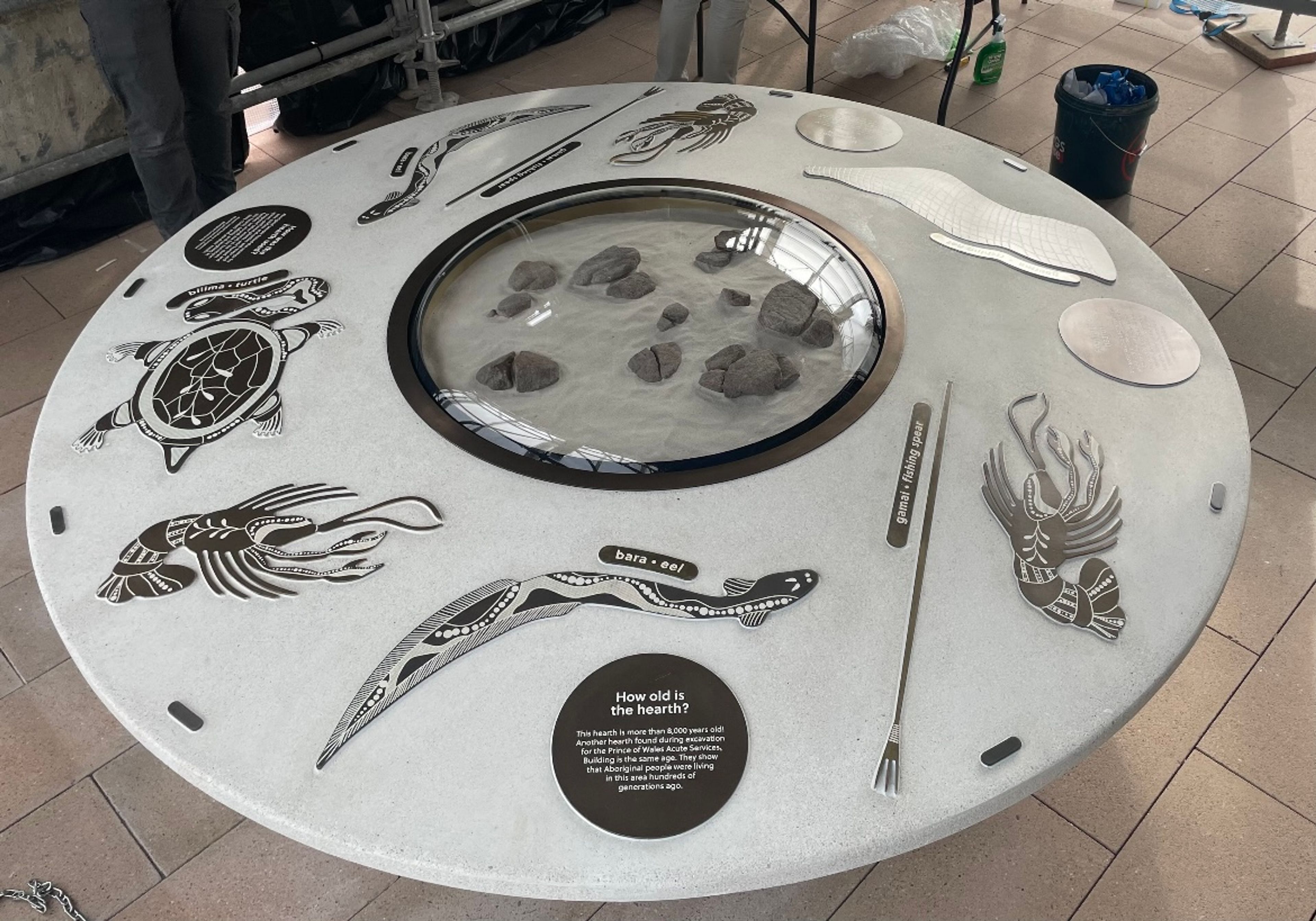 The hearth stones installation at Prince of Wales, Randwick