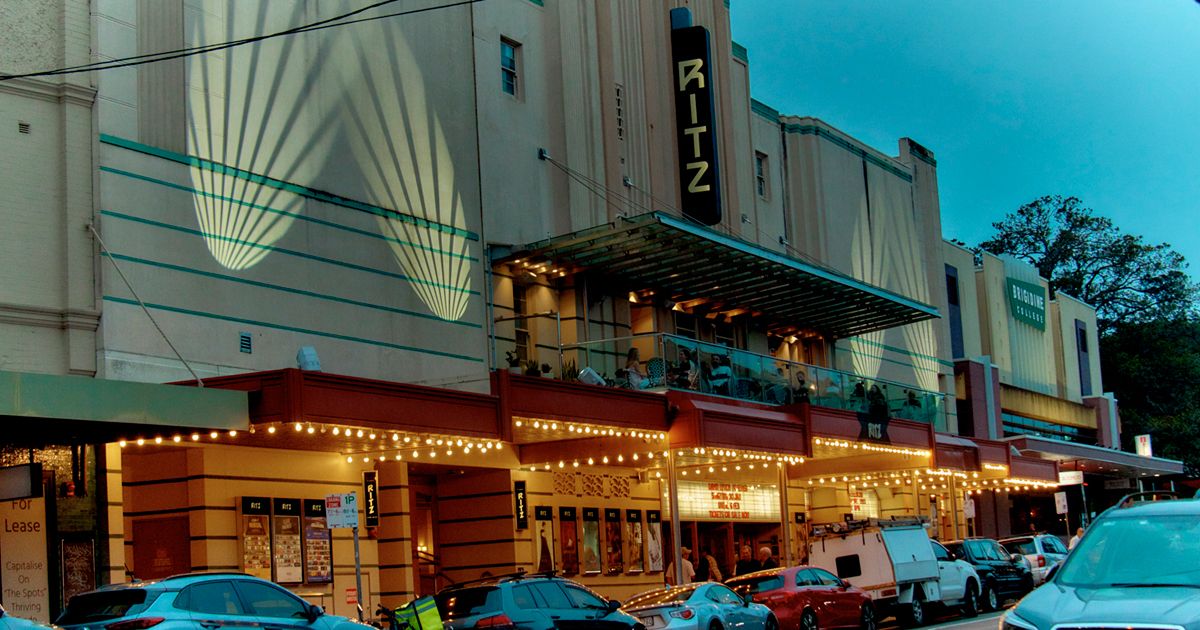 The art deco exterior of the Ritz Cinemas in Randwick, Sydney