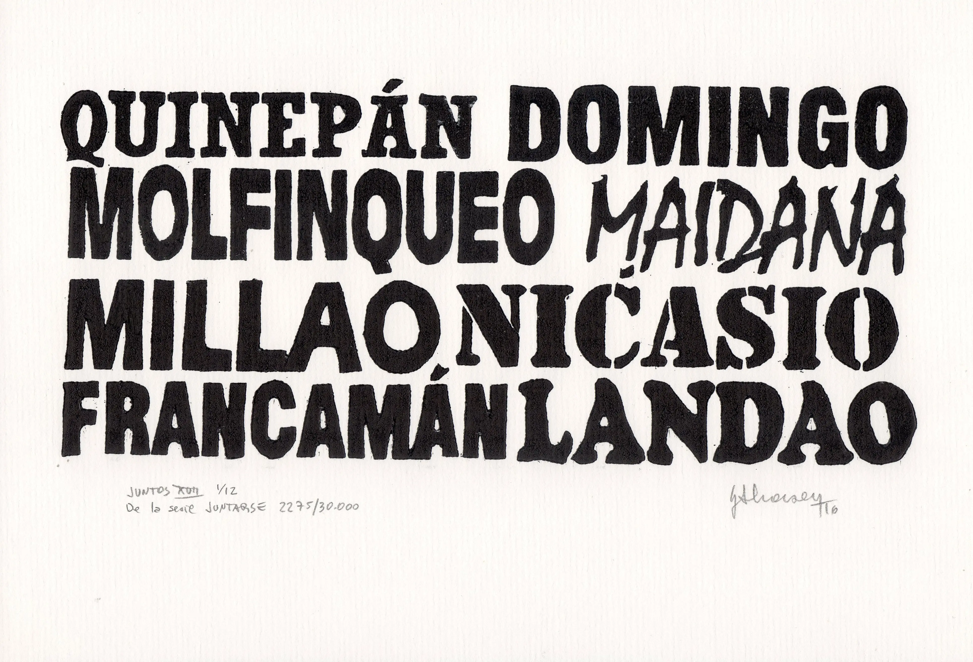 JUNTOS XVII De la serie JUNTARSE 2.275 al 2.286/30.000