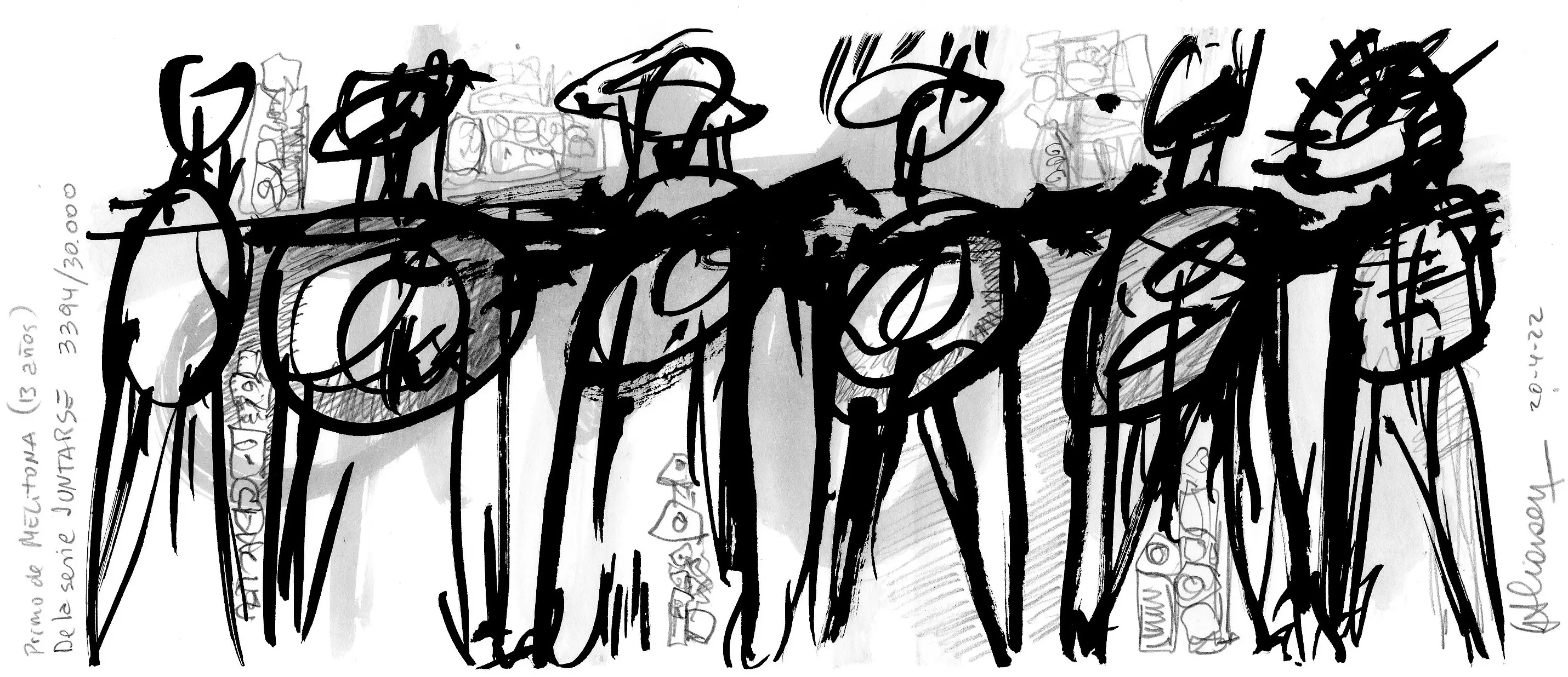 Primo de Melitona (13 años).  De la serie JUNTARSE 3.394/30.000