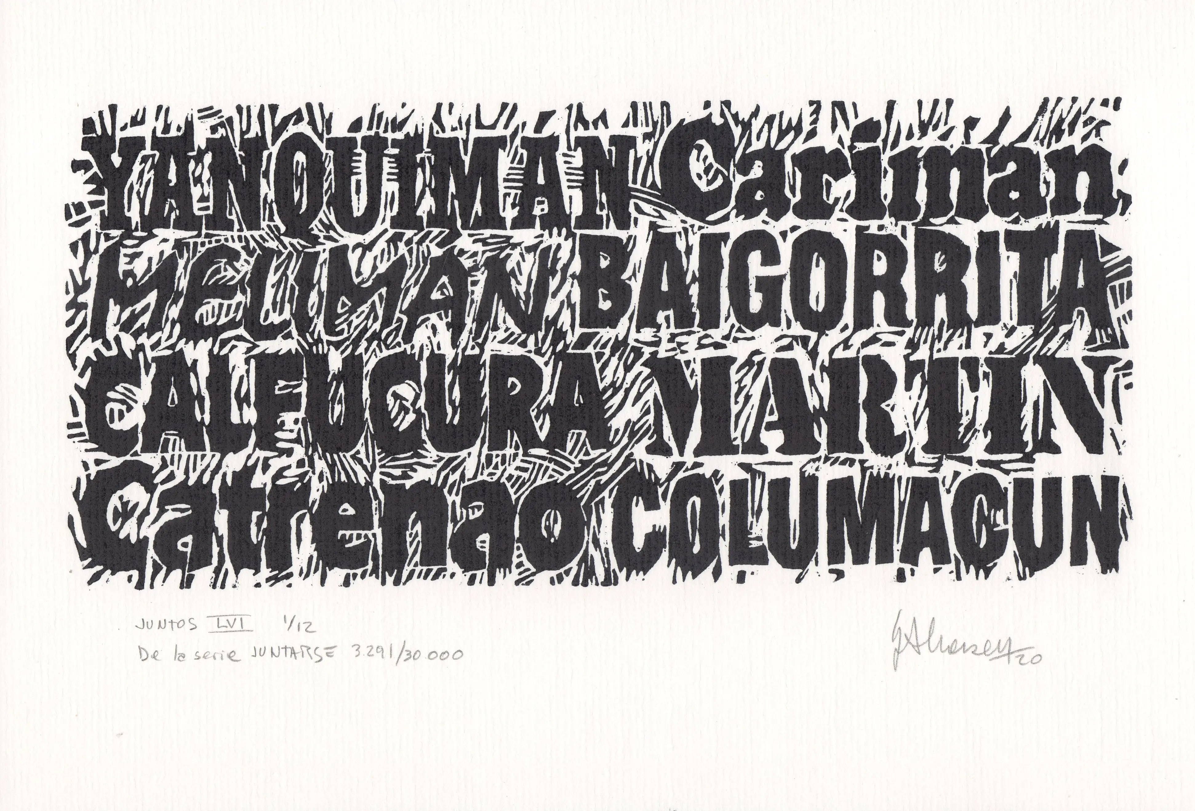 JUNTOS LVI De la serie JUNTARSE 3.291 al 3.302/30.000