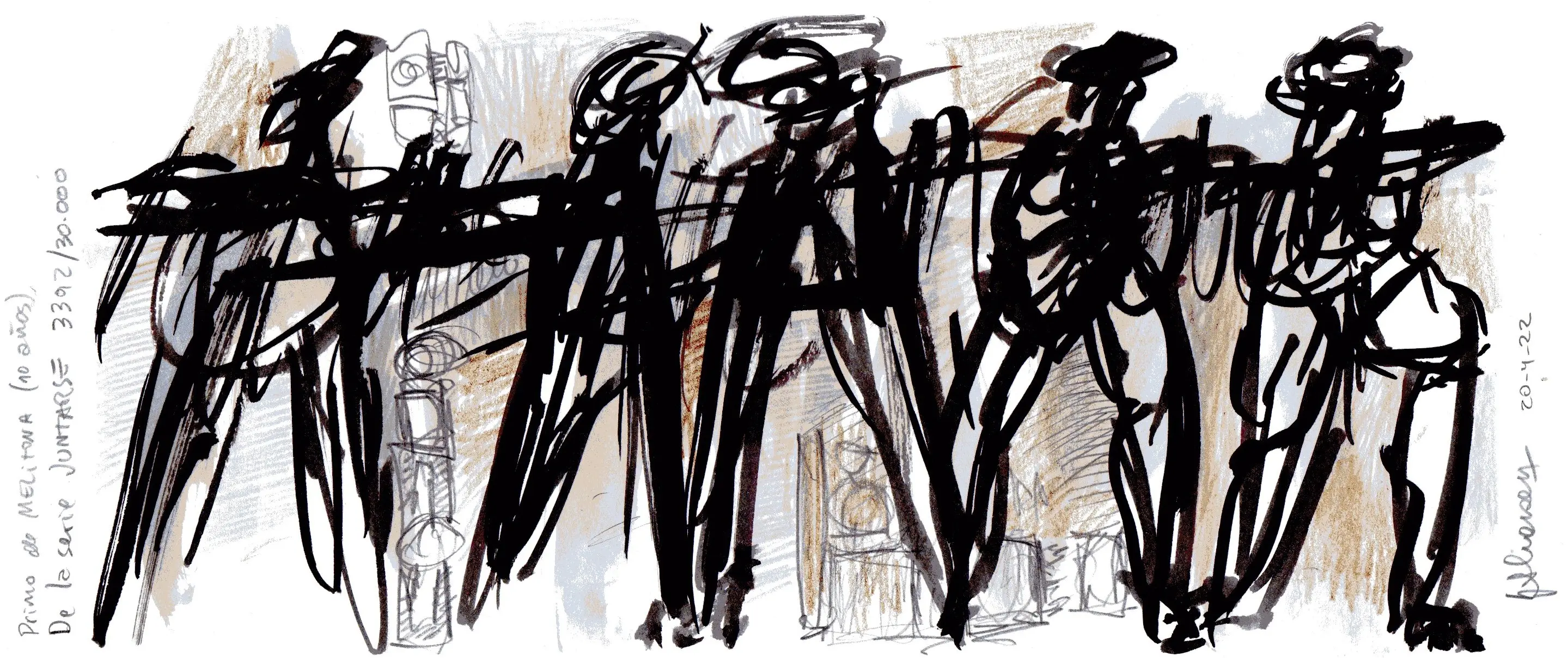 Primo de Melitona (10 años).  De la serie JUNTARSE 3.392/30.000